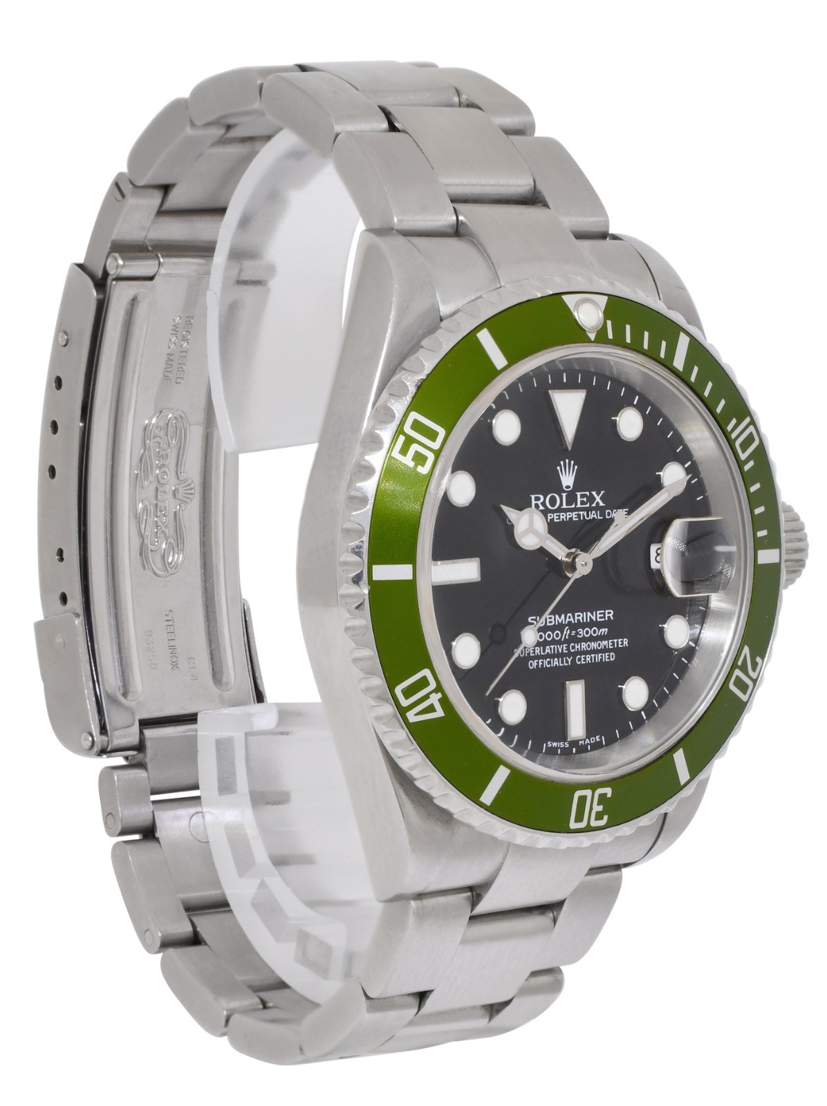 Rolex Submariner Date Kermit Green Bezel Steel Mens Automatic Watch F 16610