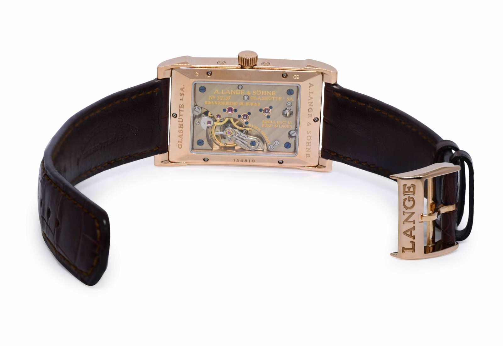 A. Lange & Sohne Cabaret 18k Rose Gold Moonphase Mens Manual Watch 118.032