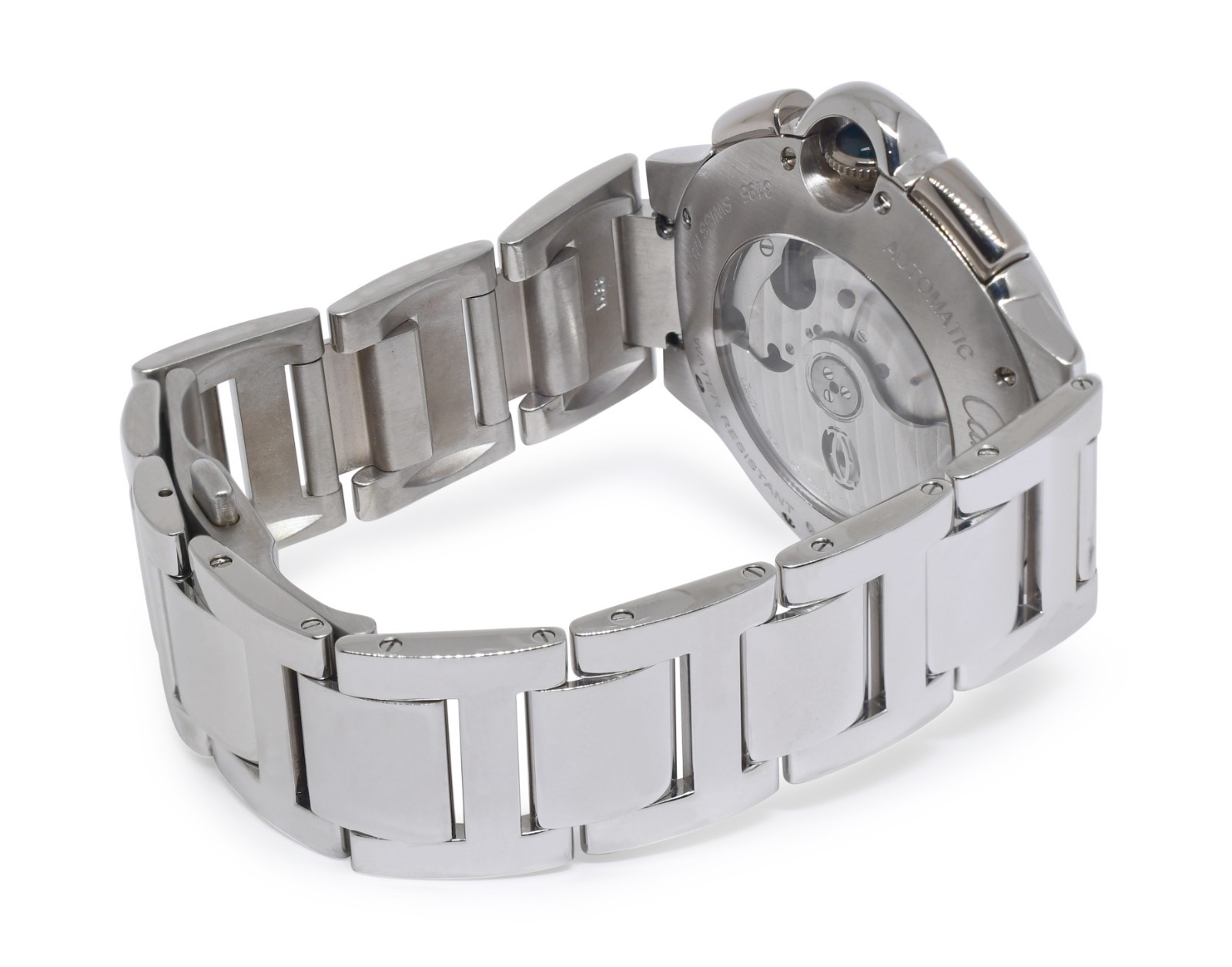Cartier Ballon Bleu 44mm 18k White Gold Chrono Automatic Watch W6920031 3195