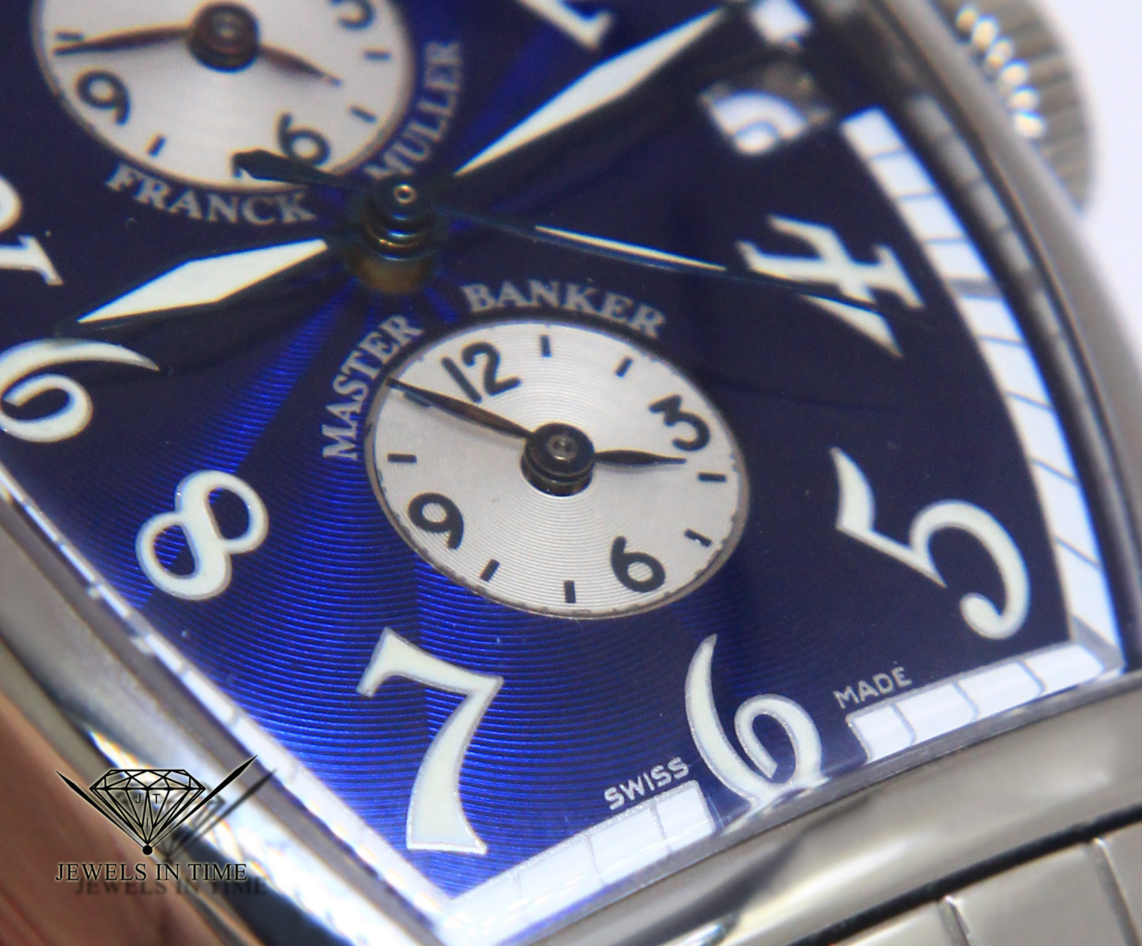 Franck Muller Master Banker Steel Blue Dial Mens Automatic Watch 5850 MB
