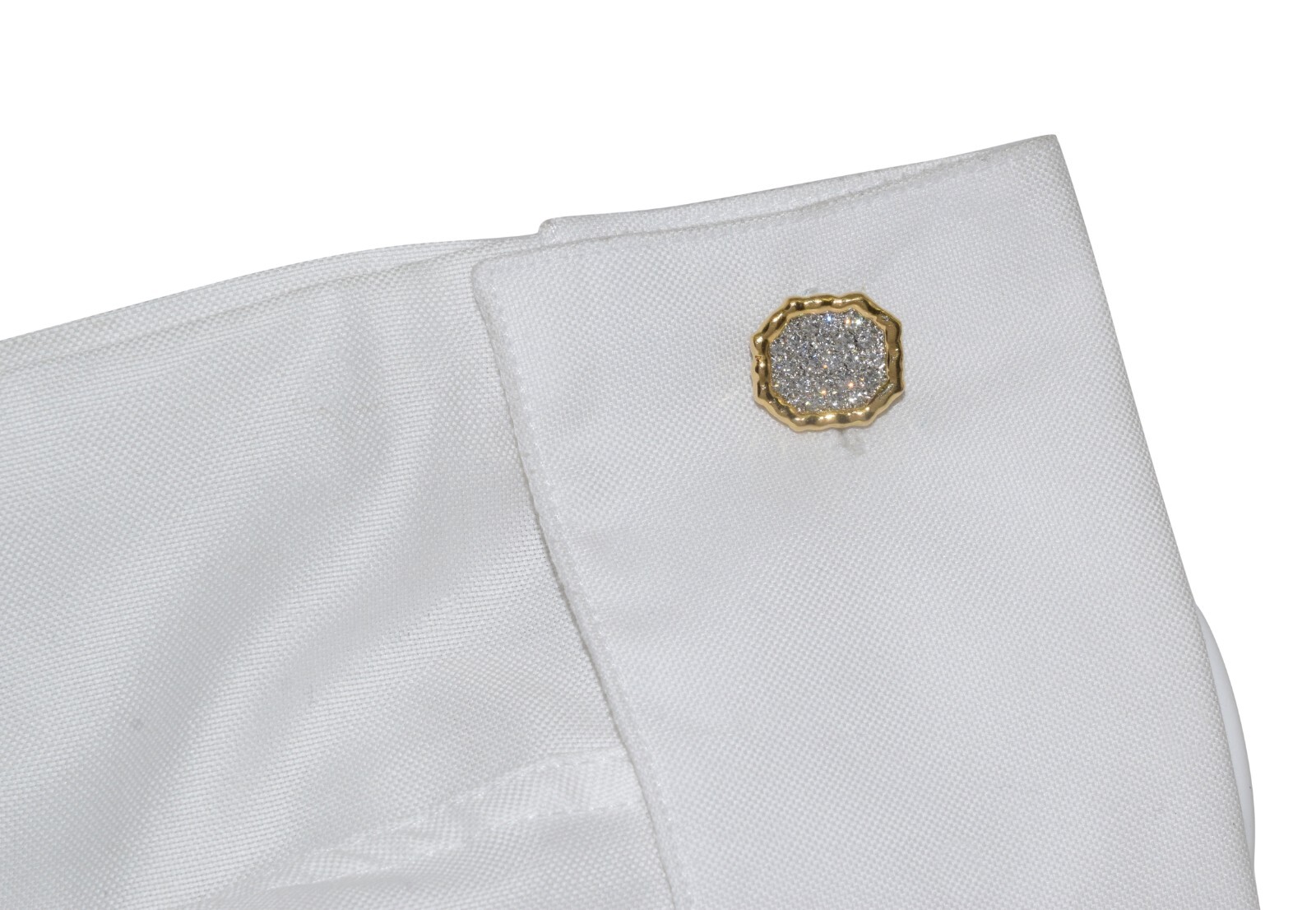 Van Cleef & Arpels Vintage 18k Yellow Gold & Diamond Cufflinks
