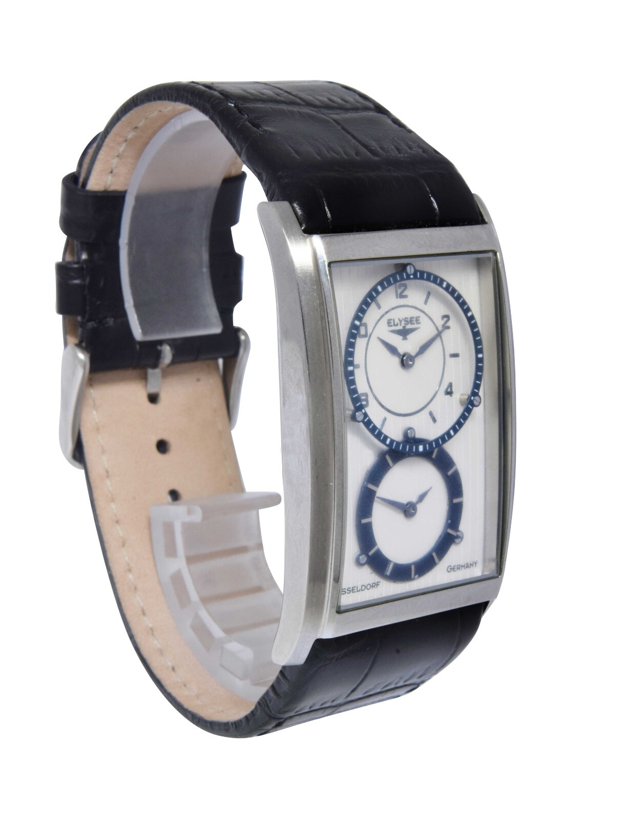 Elysee Dual Time Stainless Steel Large Mens Quartz Germany Watch 82001