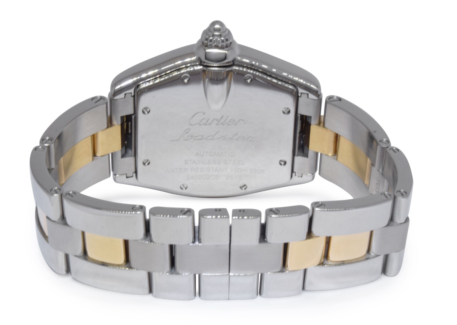 Cartier Roadster 18k Yellow Gold/Steel Silver Dial Automatic Watch W62031Y4 2510 Cartier Roadster 18k Yellow Gold/Steel Silver Dial Automatic Watch W62031Y4 2510