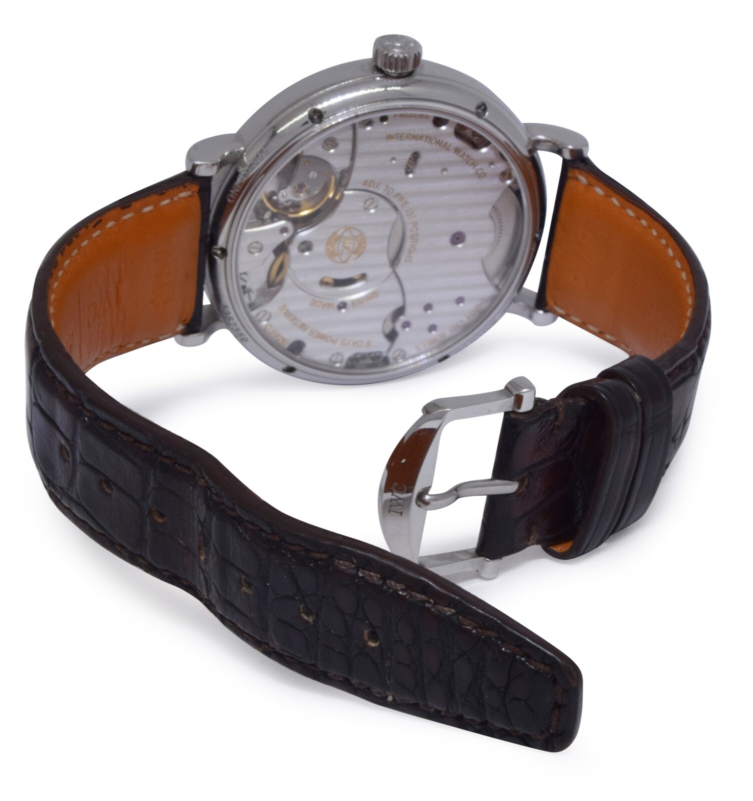 IWC Portofino 8 Days Steel Black Dial Mens 45mm Manual Watch B/P IW510102