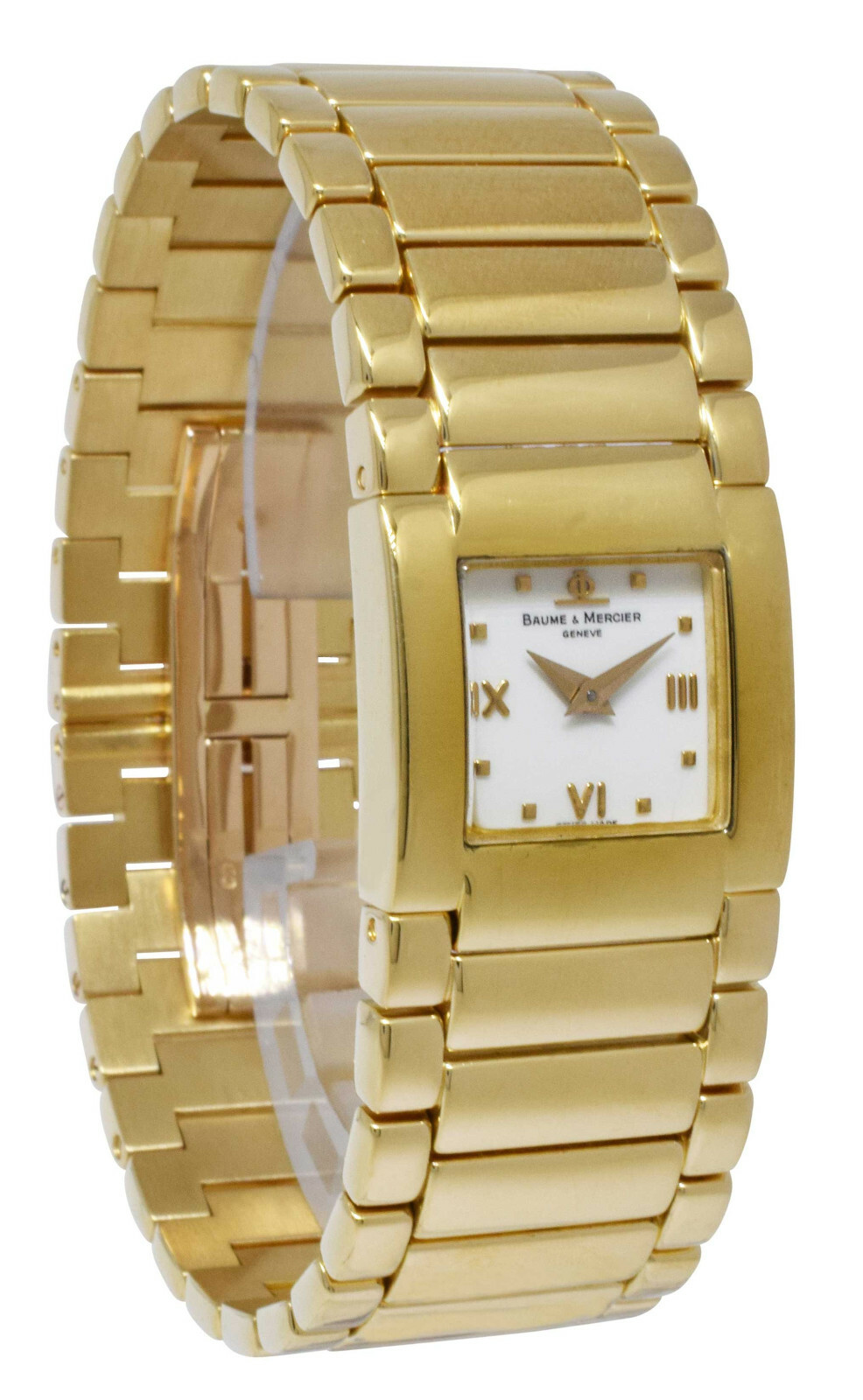 Baume & Mercier Catwalk 18k Yellow Gold Ladies 21mm Quartz Watch/Box MV045223