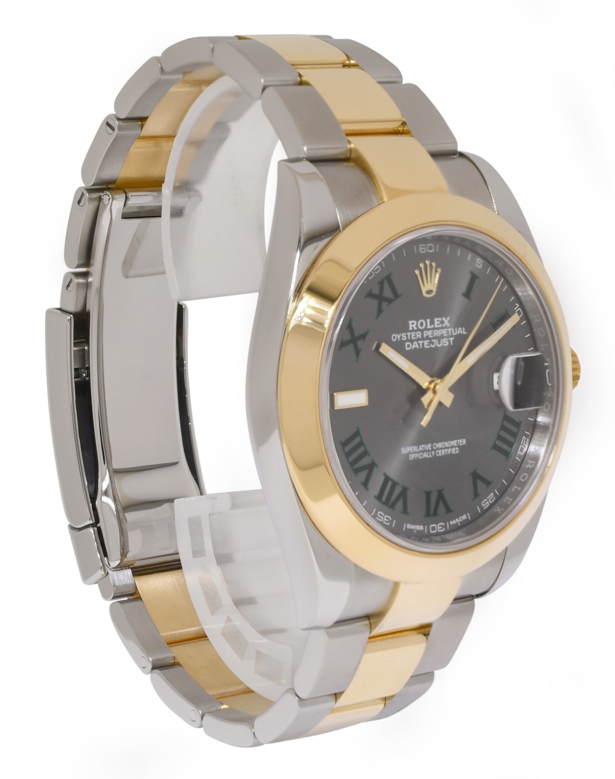 Rolex Datejust 41 18k Yellow Gold/Steel Wimbledon Watch +Papers '19 126303