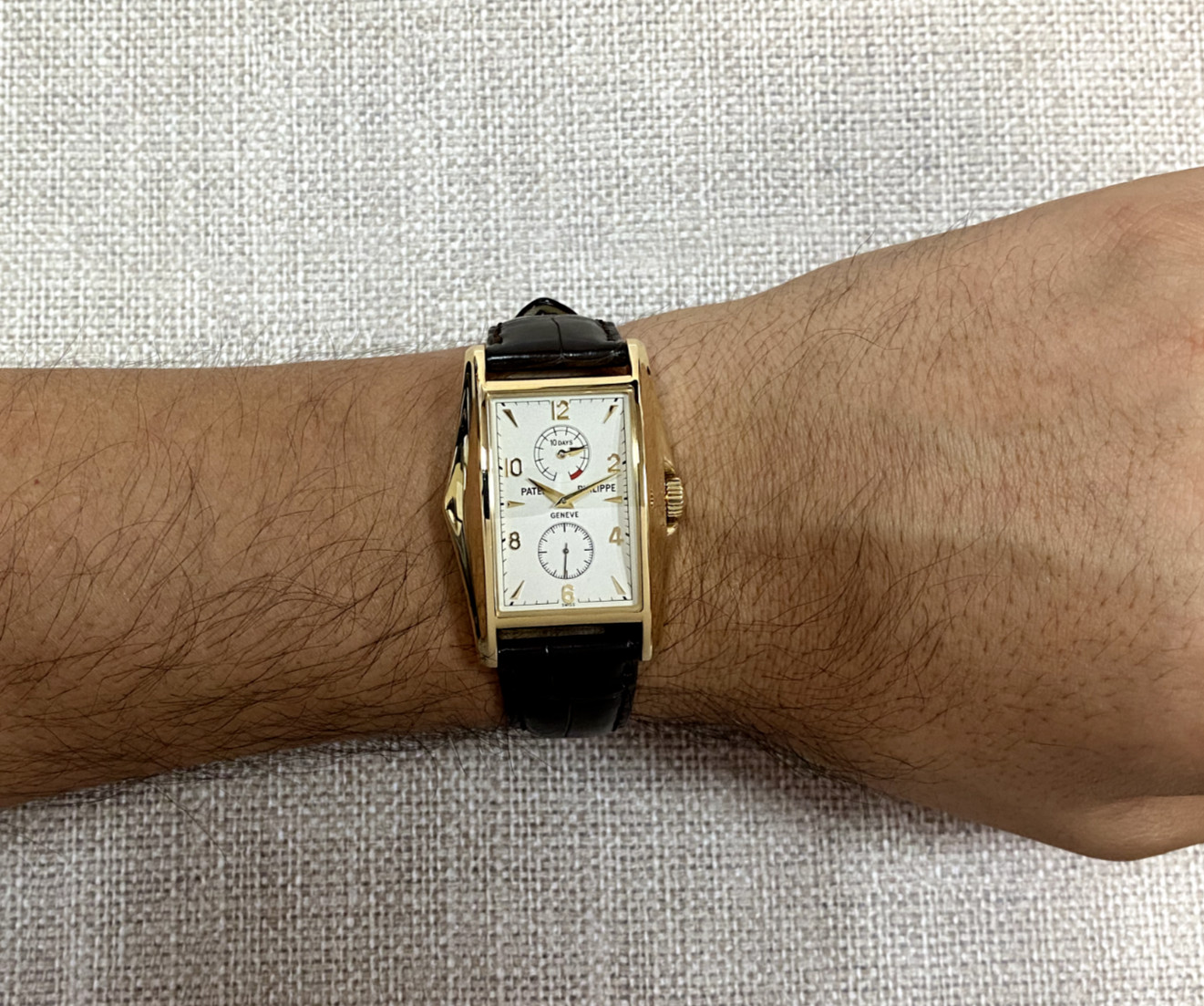 Patek Philippe 5100 Gondolo 18k Yellow Gold Watch 10 Day Power Reserve B/P 5100J