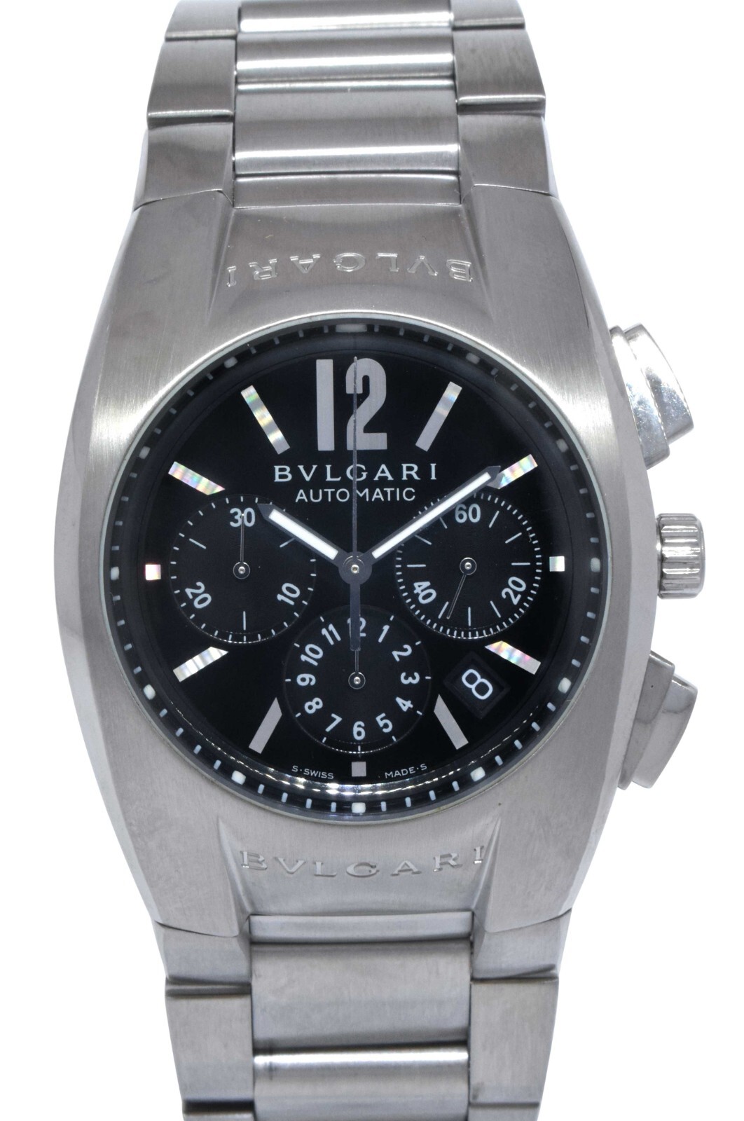 Bvlgari Ergon Chronograph Stainless Steel Automatic Mens Watch Bulgari EG40SCH Bvlgari Ergon Chronograph Stainless Steel Automatic Mens Watch Bulgari EG40SCH