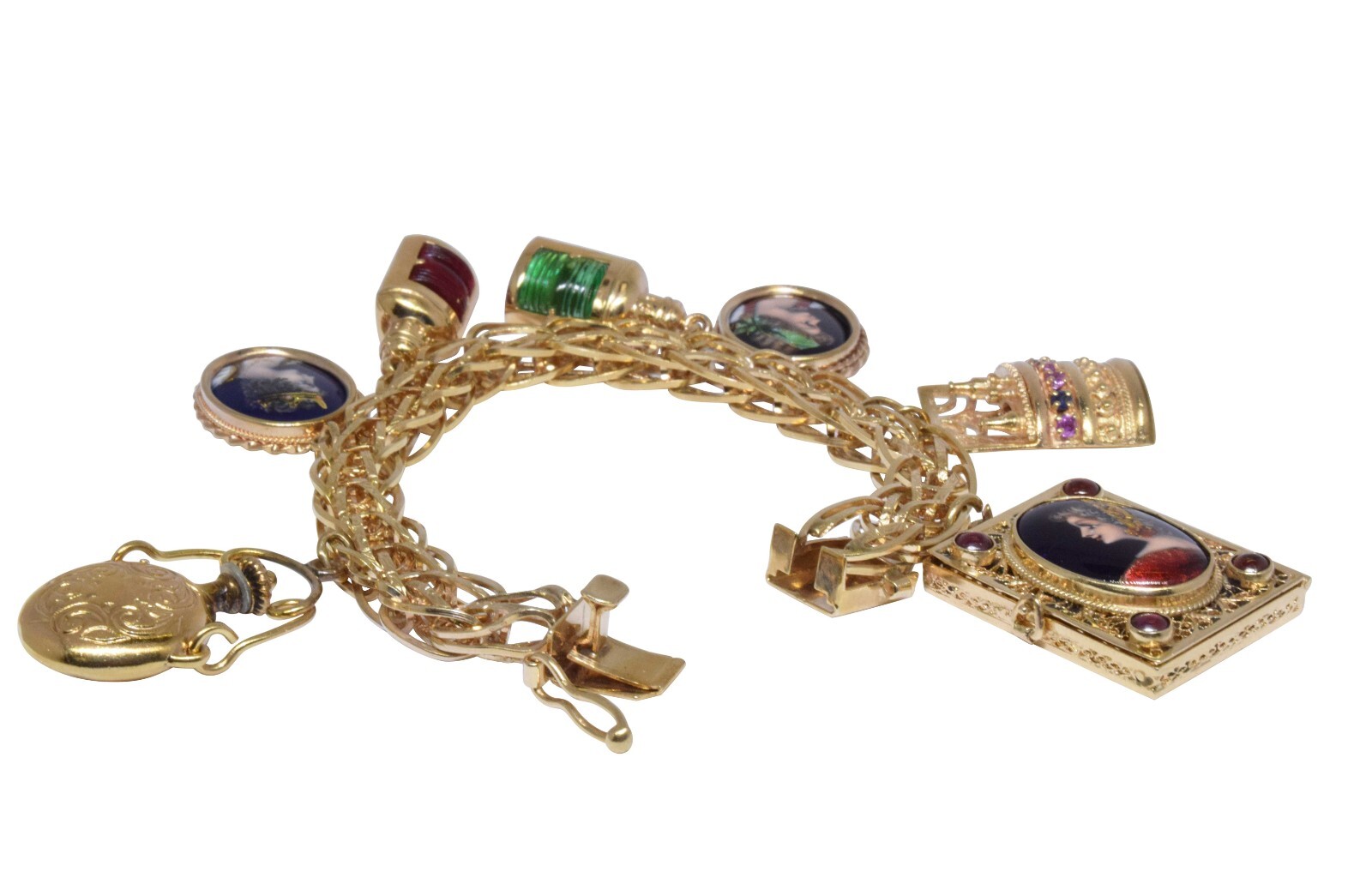 Charm Bracelet 14k Yellow Gold - 7 Charms