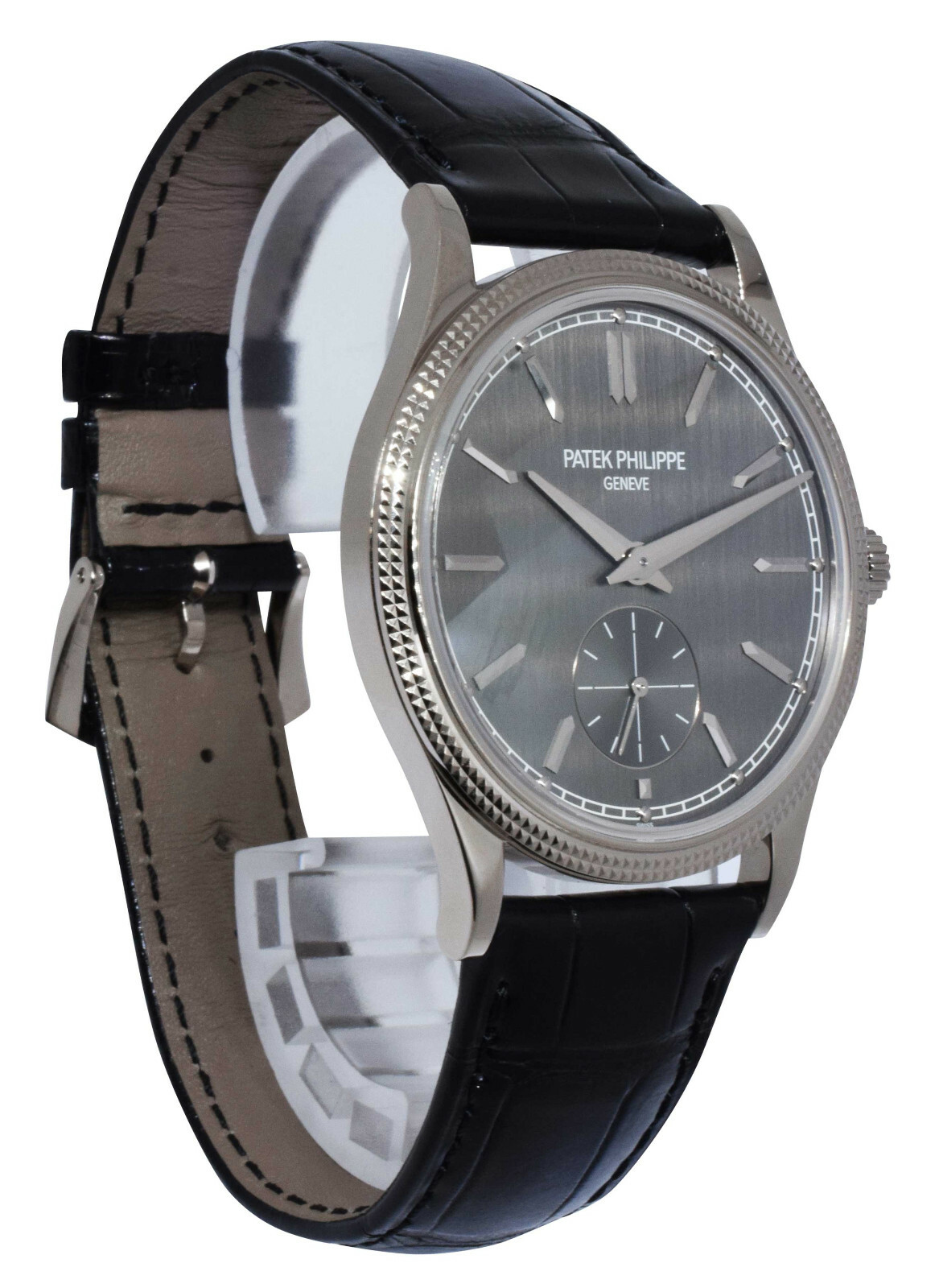 NEW Patek Philippe 6119 Calatrava 18k WG Gray Brushed Dial 39 Manual Watch 6119G