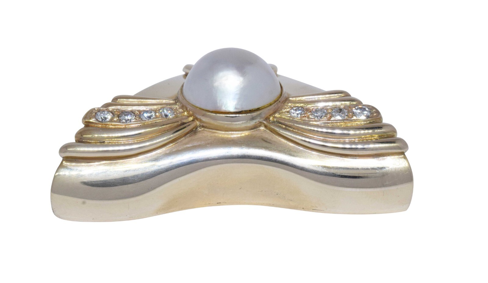 Ladies 14K Yellow Gold Pearl & Diamond Slide Ladies 14K Yellow Gold Pearl & Diamond Slide