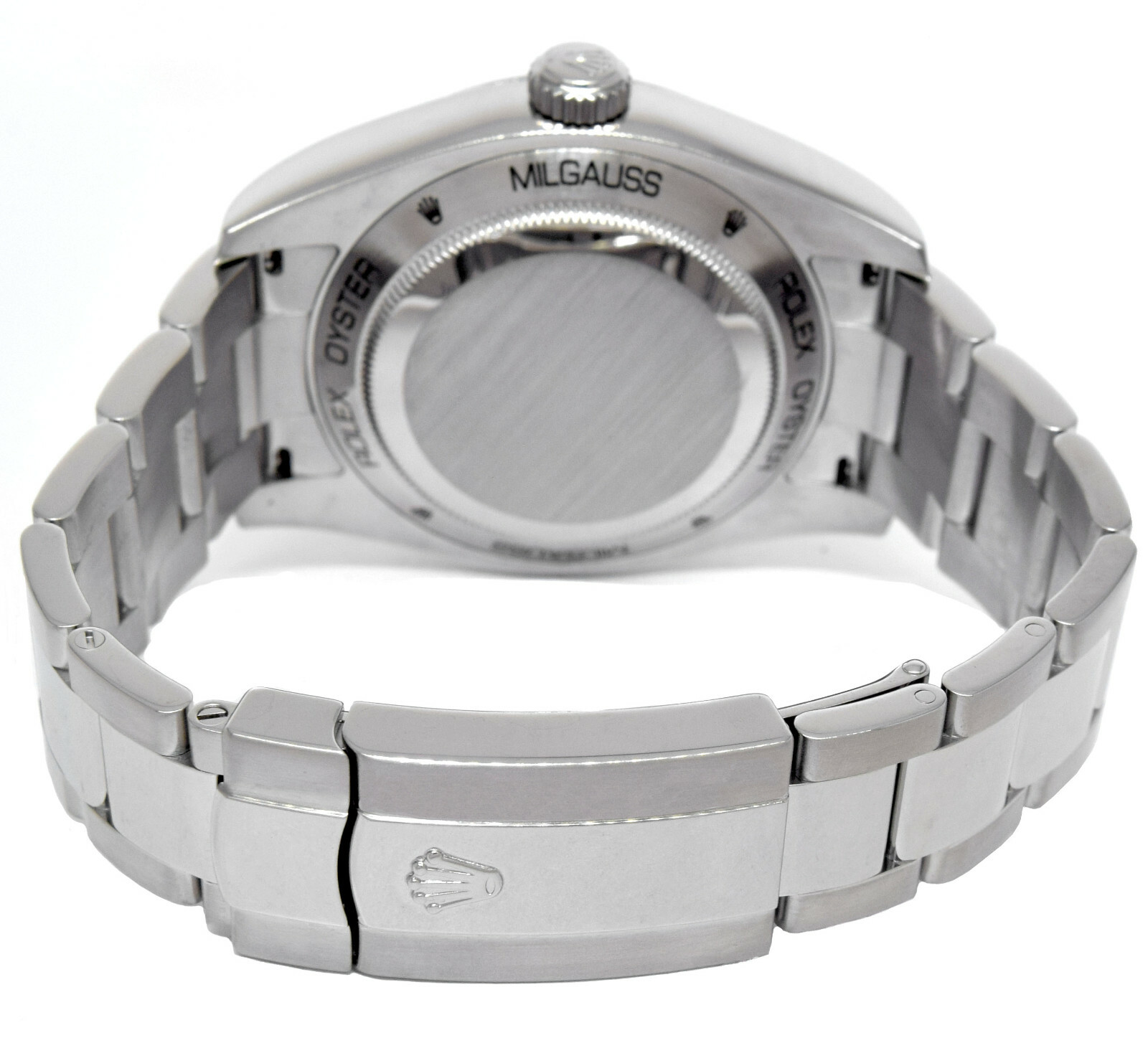 Rolex Milgauss Stainless Steel White Dial Oyster Mens 40mm Watch +Card V 116400