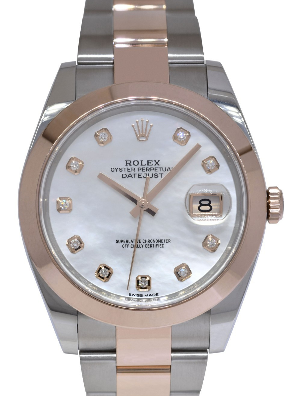 Rolex Datejust 41 Steel/18k Rose Gold MOP Diamond Oyster Watch +Card '21 126301 Rolex Datejust 41 Steel/18k Rose Gold MOP Diamond Oyster Watch +Card '21 126301