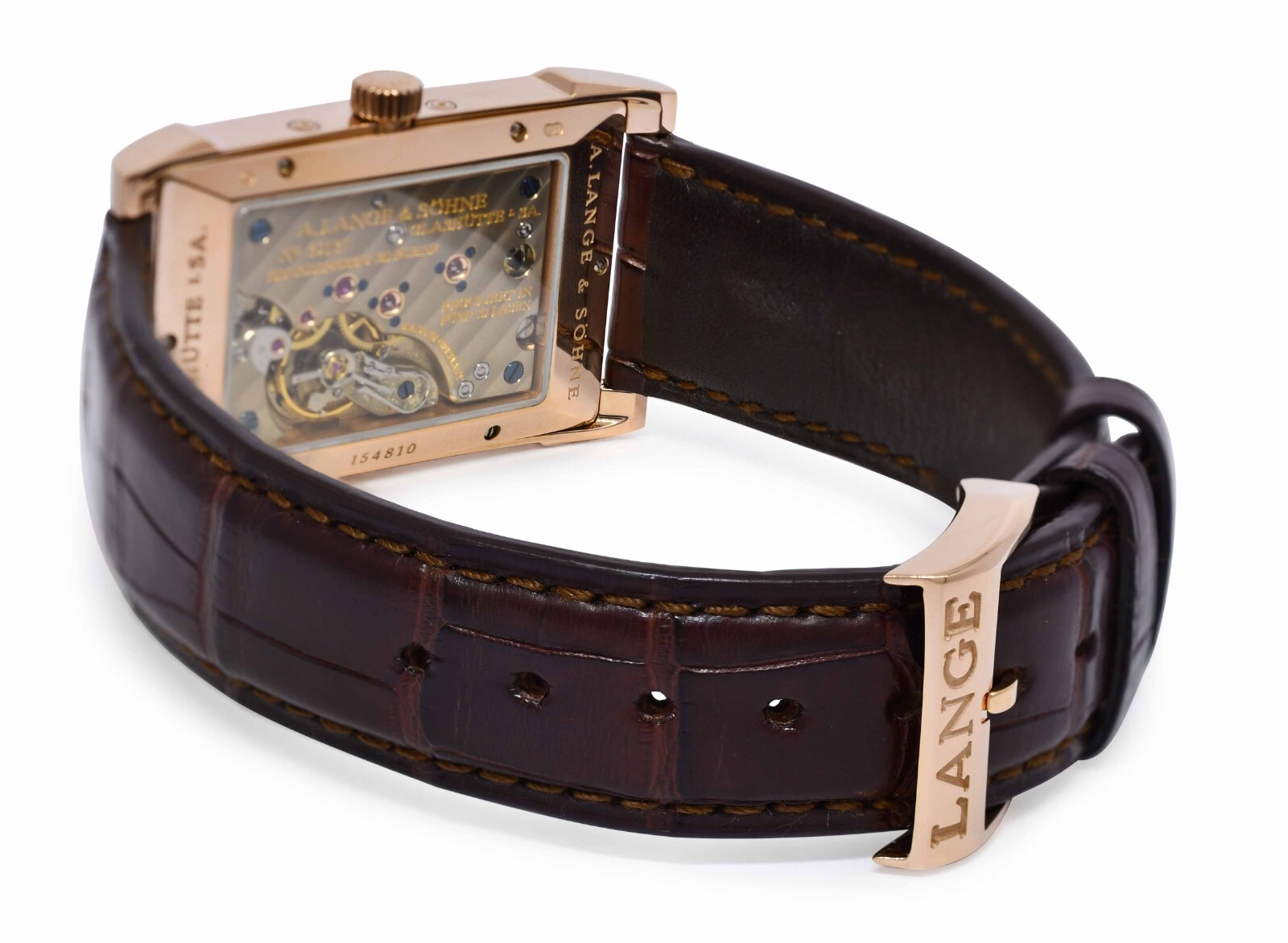 A. Lange & Sohne Cabaret 18k Rose Gold Moonphase Mens Manual Watch 118.032