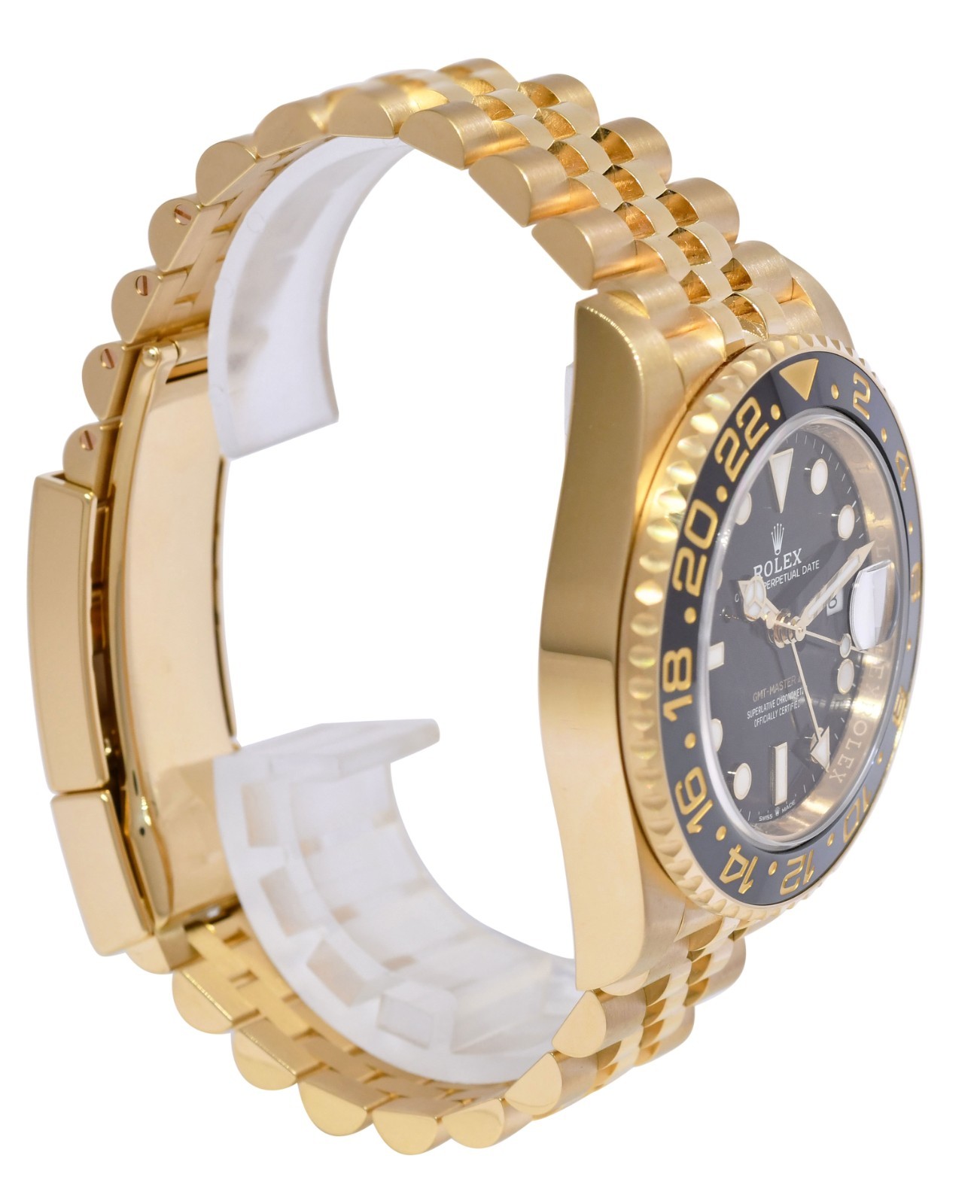 Rolex GMT-Master II 18k YG & Ceramic 40mm Jubilee Watch B/P '24 126718GRNR