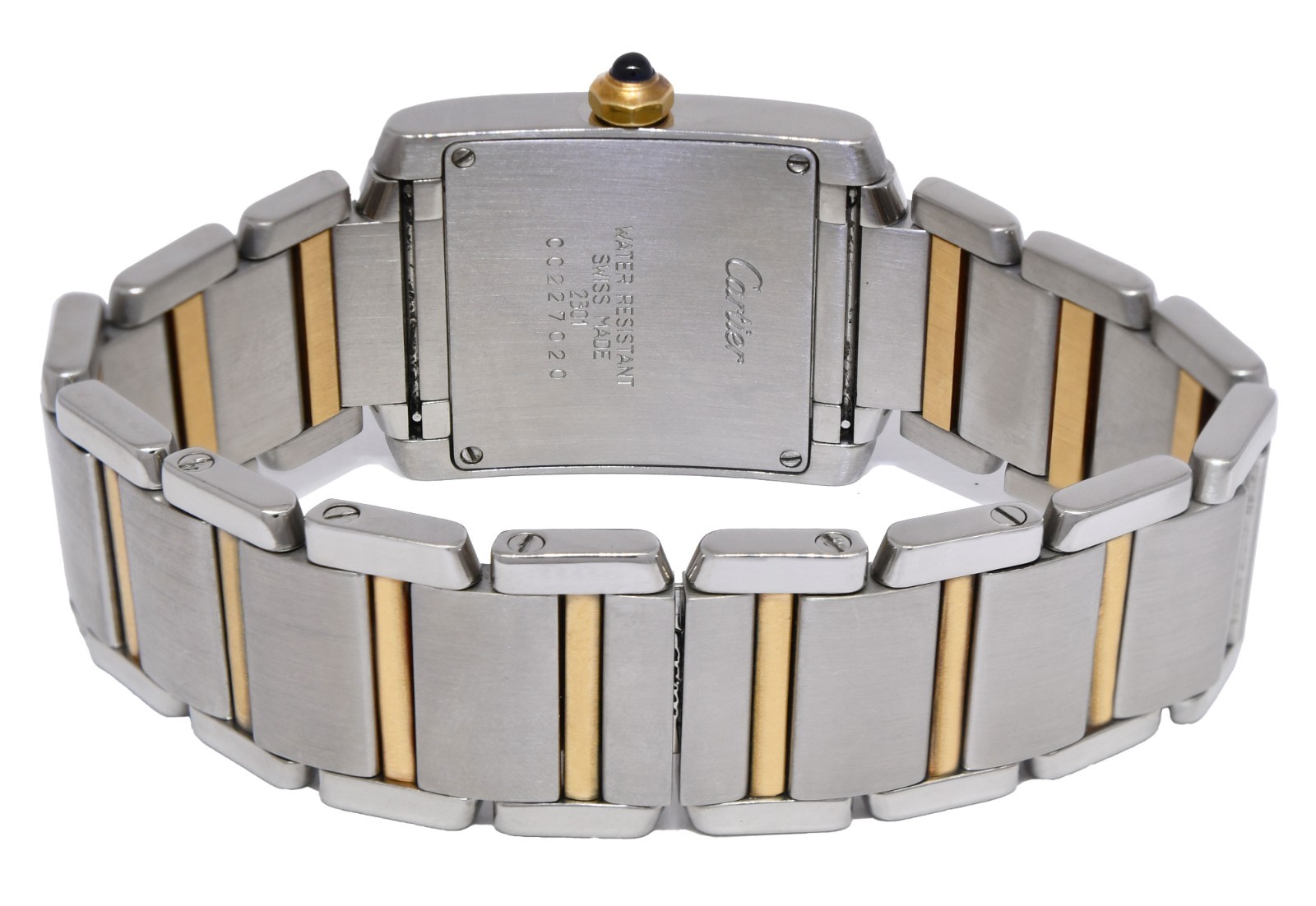 Cartier Tank Francaise 18k Yellow Gold & Steel Quartz Ladies Midsize Watch 2301