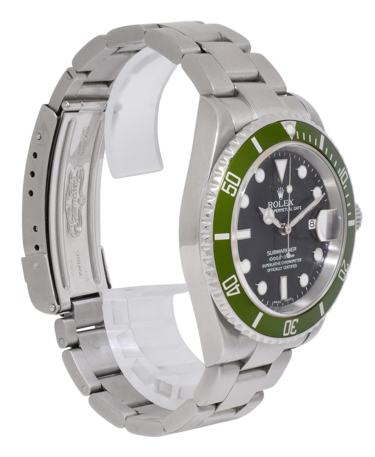 Rolex Submariner Date Kermit Green Bezel Steel Mens Automatic Watch F 16610