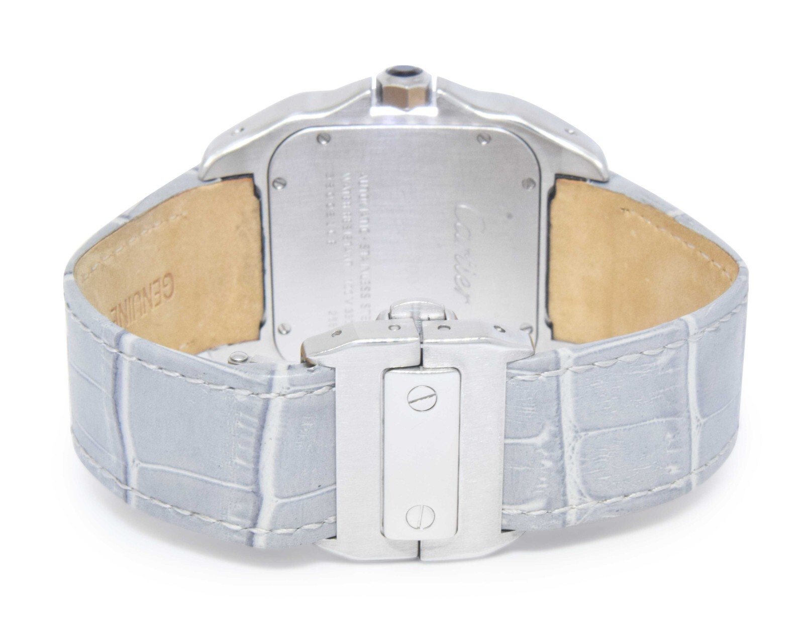 Cartier Santos 100XL Steel Anniversary Edition Silver Dial Men's Watch 2656