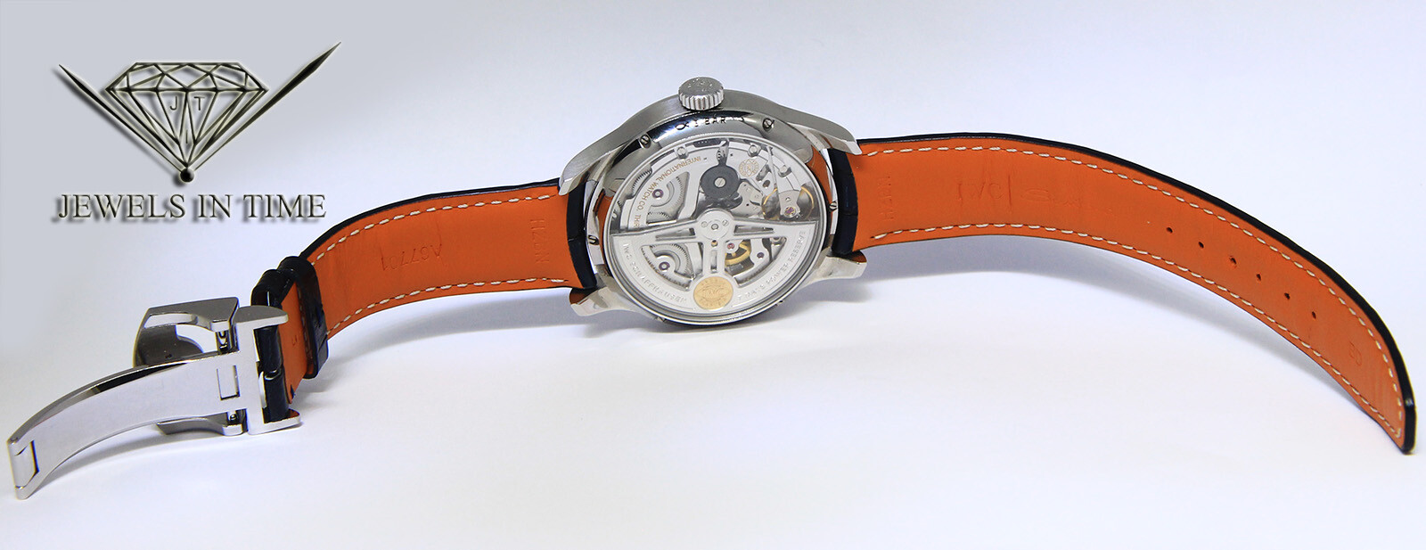 IWC Portugieser Annual Calendar 5035 Steel 7 Days Blue Mens 44mm Watch IW503502