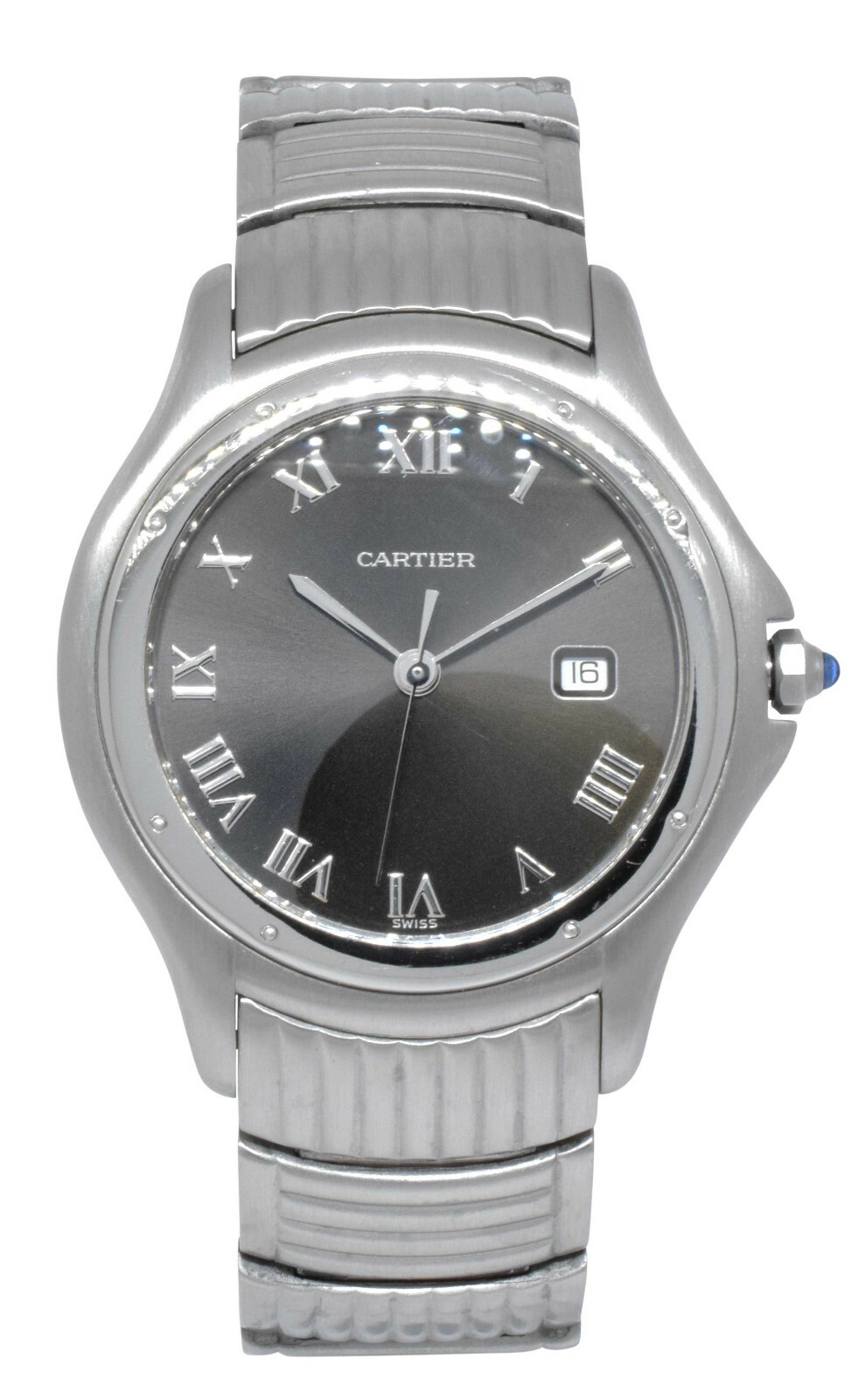 Cartier Panthere Cougar Steel Black Dial Ladies 33mm Quartz Watch 120000 R Cartier Panthere Cougar Steel Black Dial Ladies 33mm Quartz Watch 120000 R