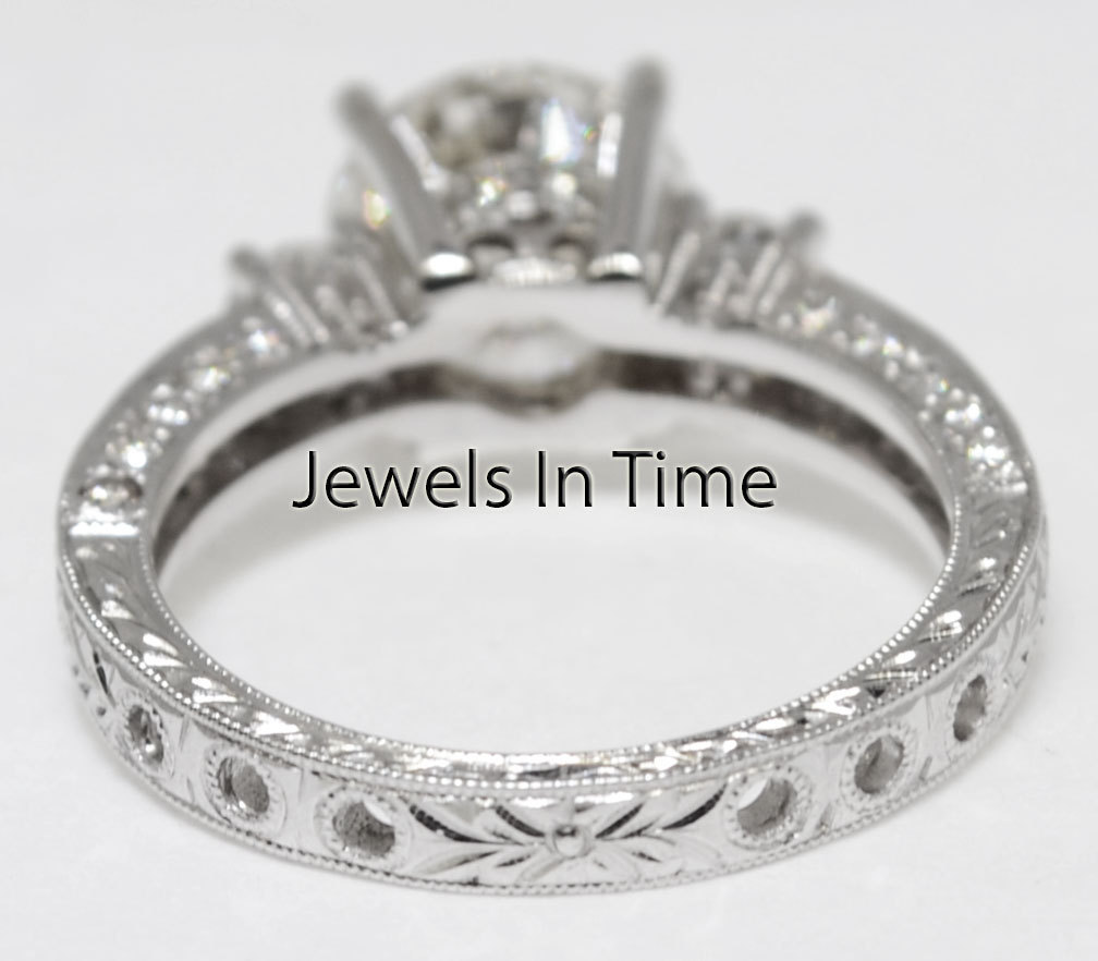 2.03 Carat Round Brilliant Diamond Ring 18k White Gold GIA Certificate Size 5.5