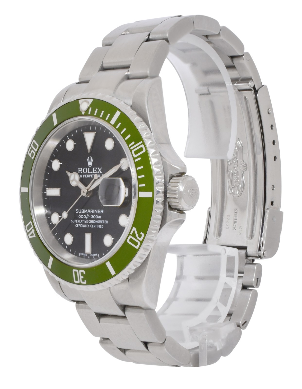 Rolex Submariner Date Kermit Green Bezel Steel Mens Automatic Watch F 16610