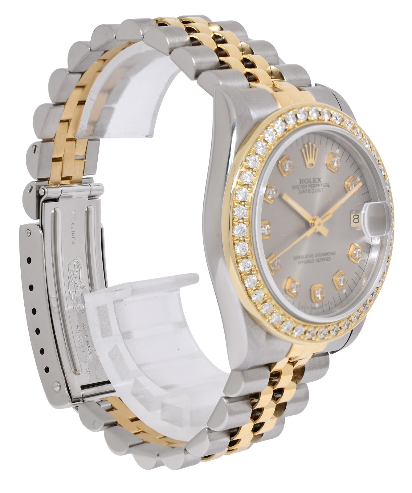 Rolex Datejust 18k Yellow Gold/Steel Diamond Dial/Bezel 31mm Watch S 68273