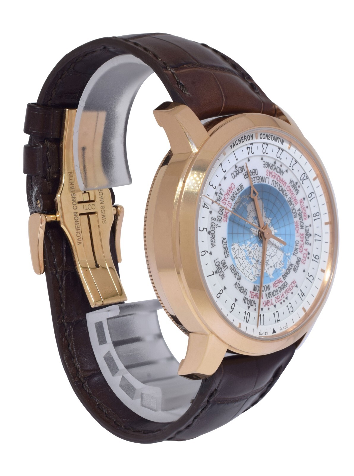 Vacheron Constantin Patrimony Traditionnelle Rose Gold WORLD TIME Watch 86060