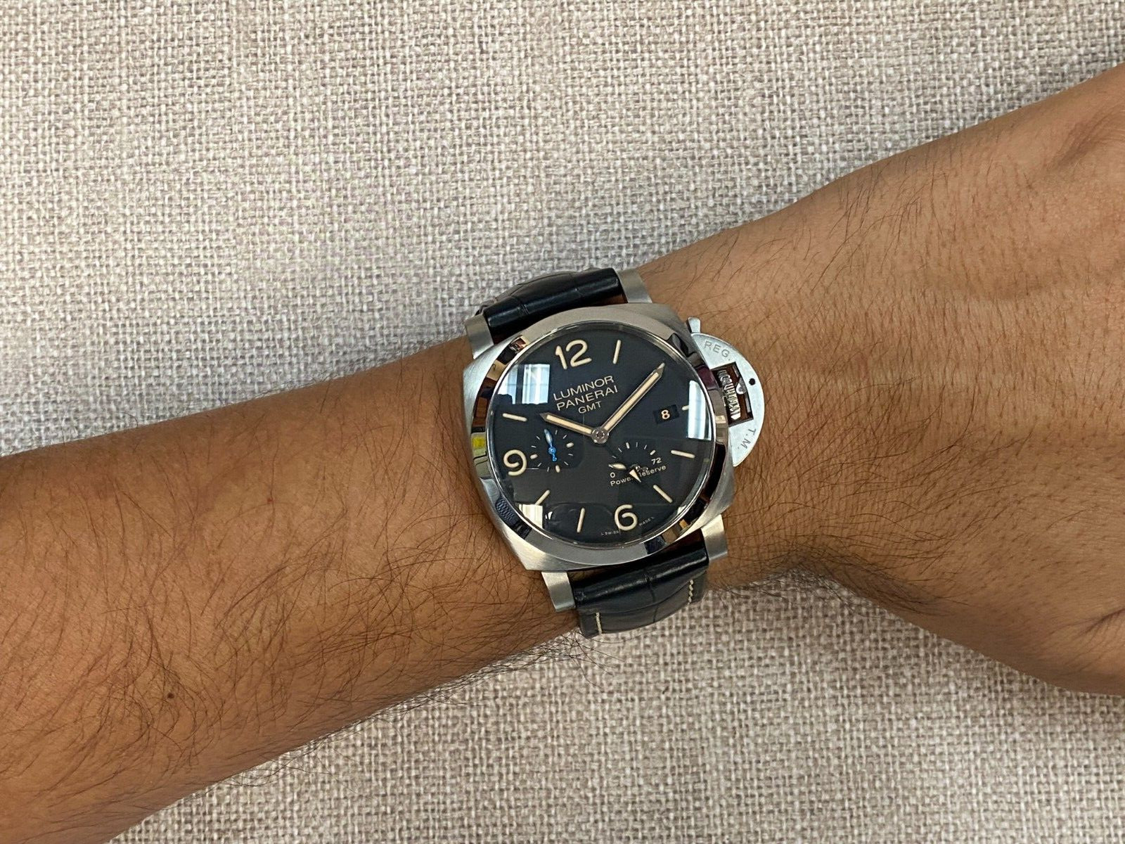 Panerai Luminor GMT PAM 1321 Steel 3 Days Power Reserve 44mm Watch +Box PAM01321