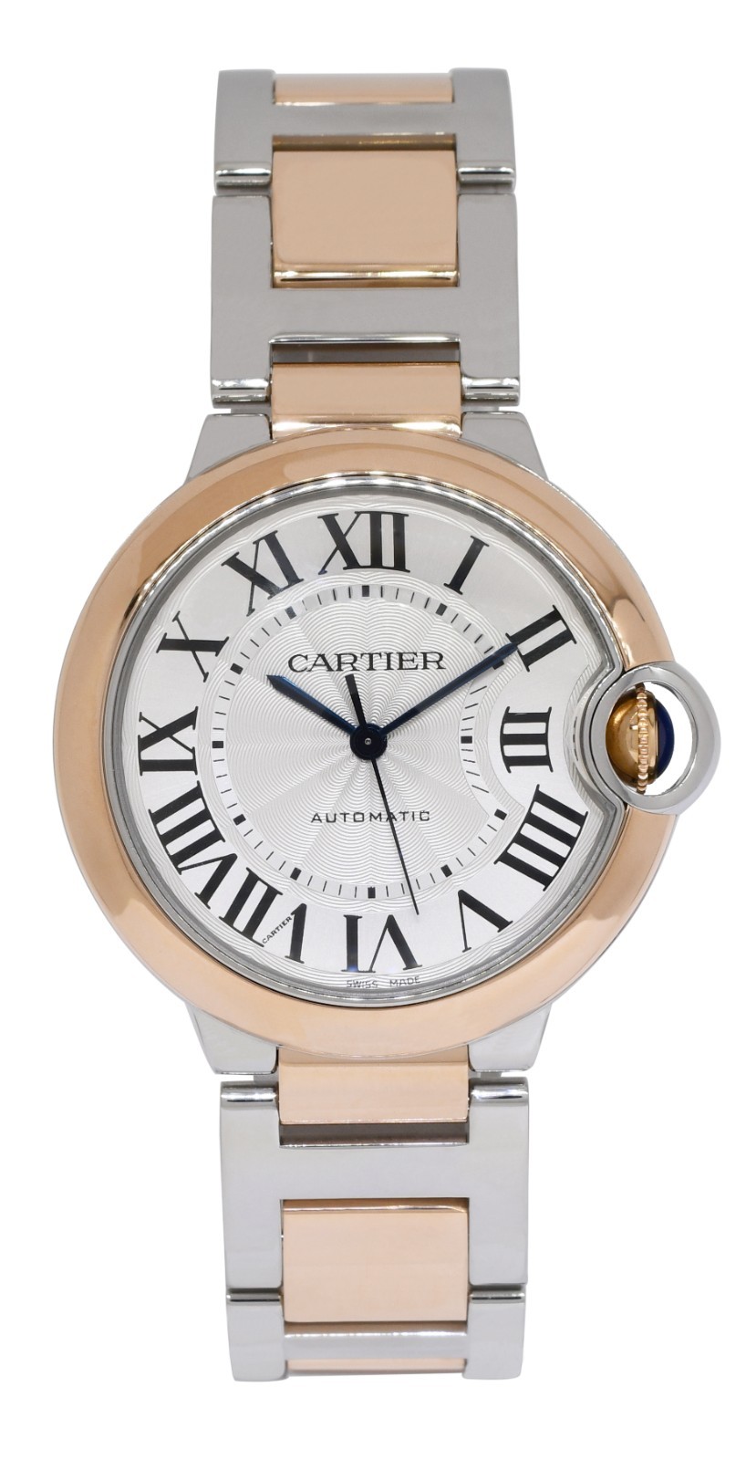 Cartier Ballon Bleu 36mm Rose Gold/Steel Automatic Watch B/P W2BB0003 3754