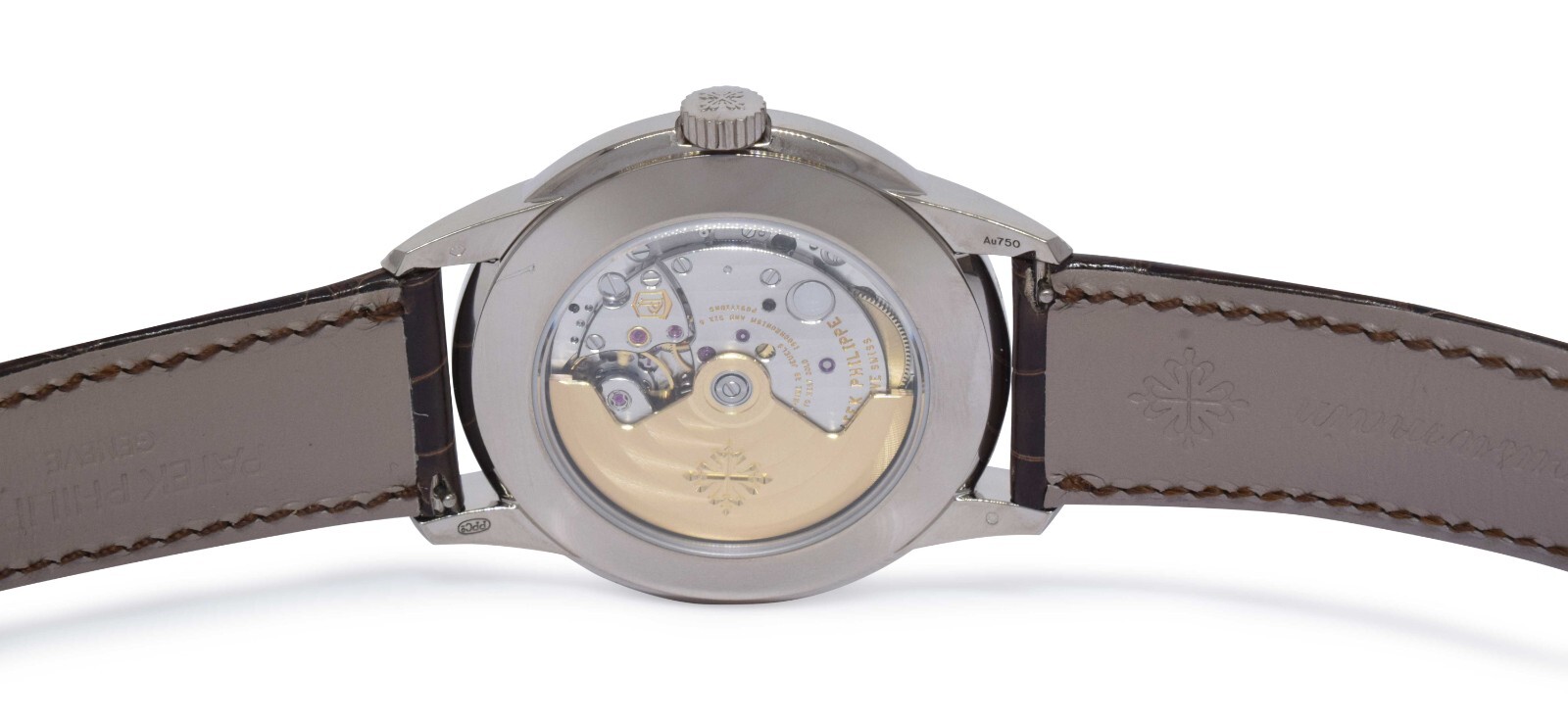 Patek Philippe Perpetual Calendar White Gold Mens Rose Dial 40mm Watch B/P 5320g