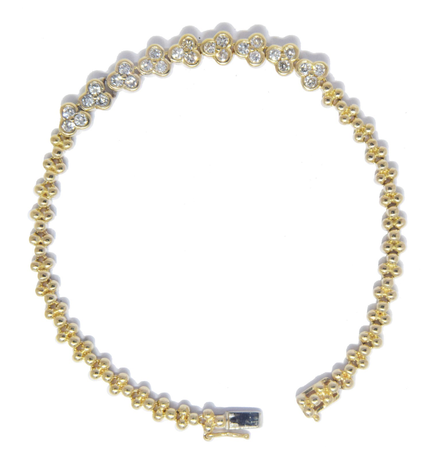 Ladies 18k Yellow Gold & 1.00 Carat Diamond Bracelet