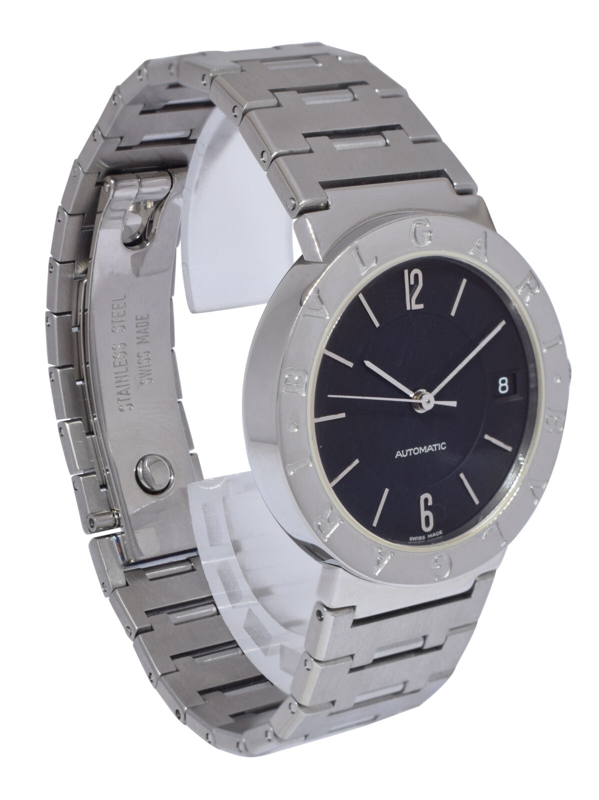 Bvlgari Bvlgari Stainless Steel Black Dial 33mm Watch BB 33 SS AUTO
