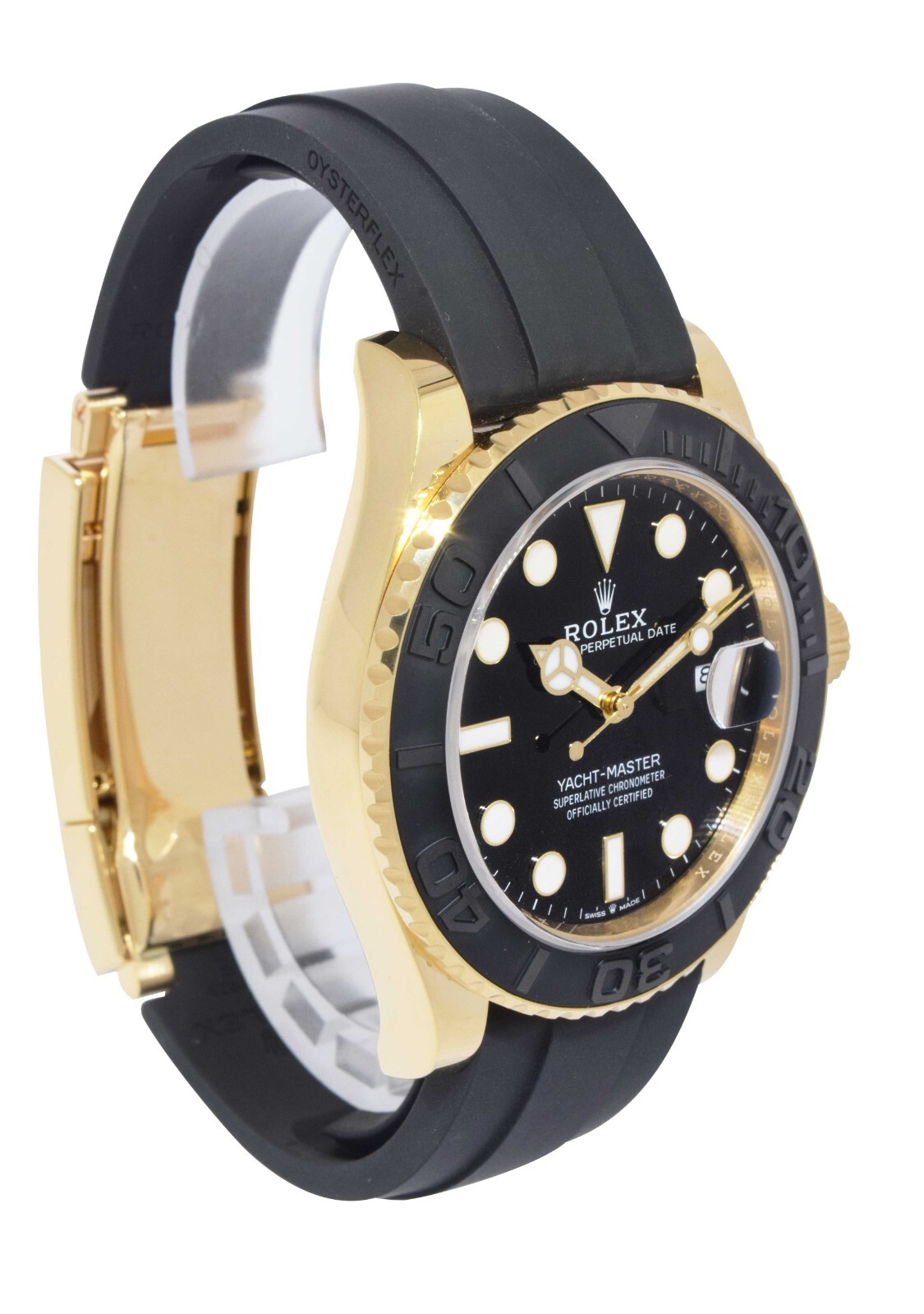 Rolex Yacht-Master 42 18k Yellow Gold Mens Oysterflex Watch B/P '22 226658