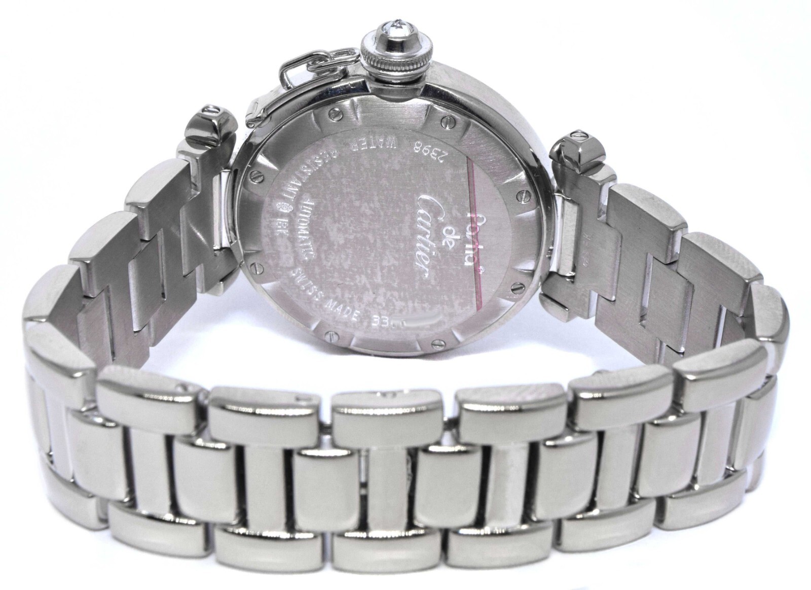 Cartier Pasha 18k White Gold Diamond Dial/Bezel Ladies 32mm Automatic Watch 2398