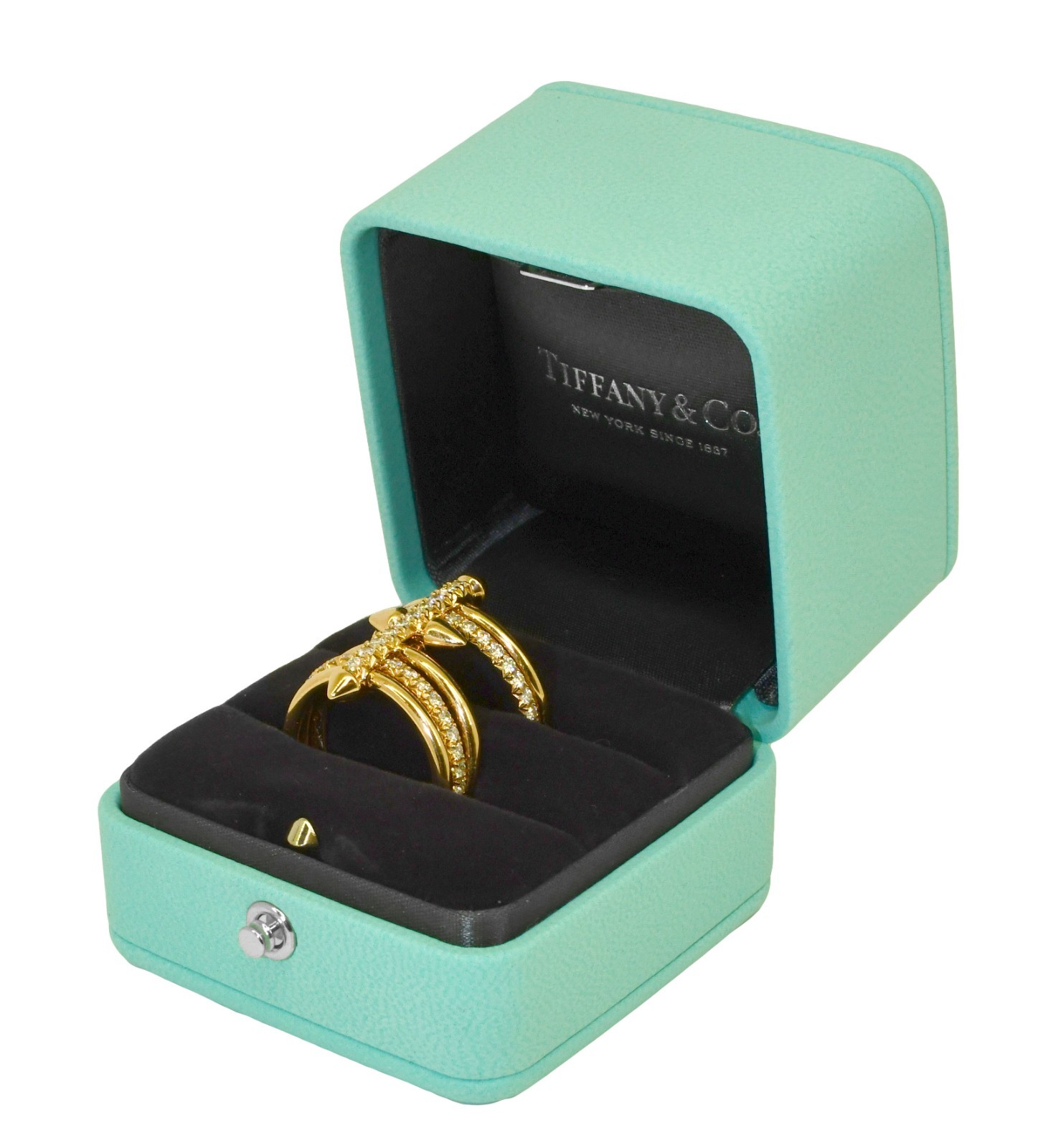 Tiffany & Co. Titan by Pharrell Williams Pave Diamond Rose Gold Ring Size 8.5