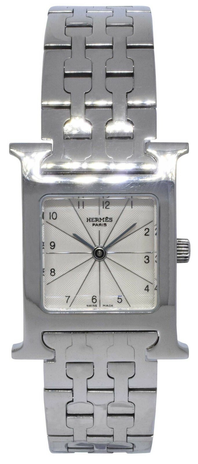 Hermes H Stainless Steel Silver Dial Ladies 21mm Quartz Watch HH1.210