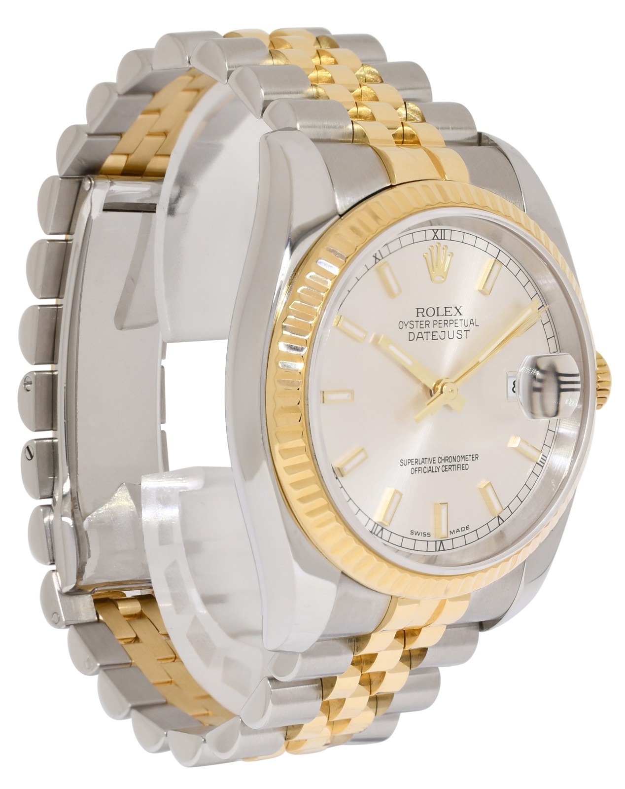Rolex Datejust 18k Yellow Gold/Steel Silver Dial 36mm Watch F 116233 Rolex Datejust 18k Yellow Gold/Steel Silver Dial 36mm Watch F 116233