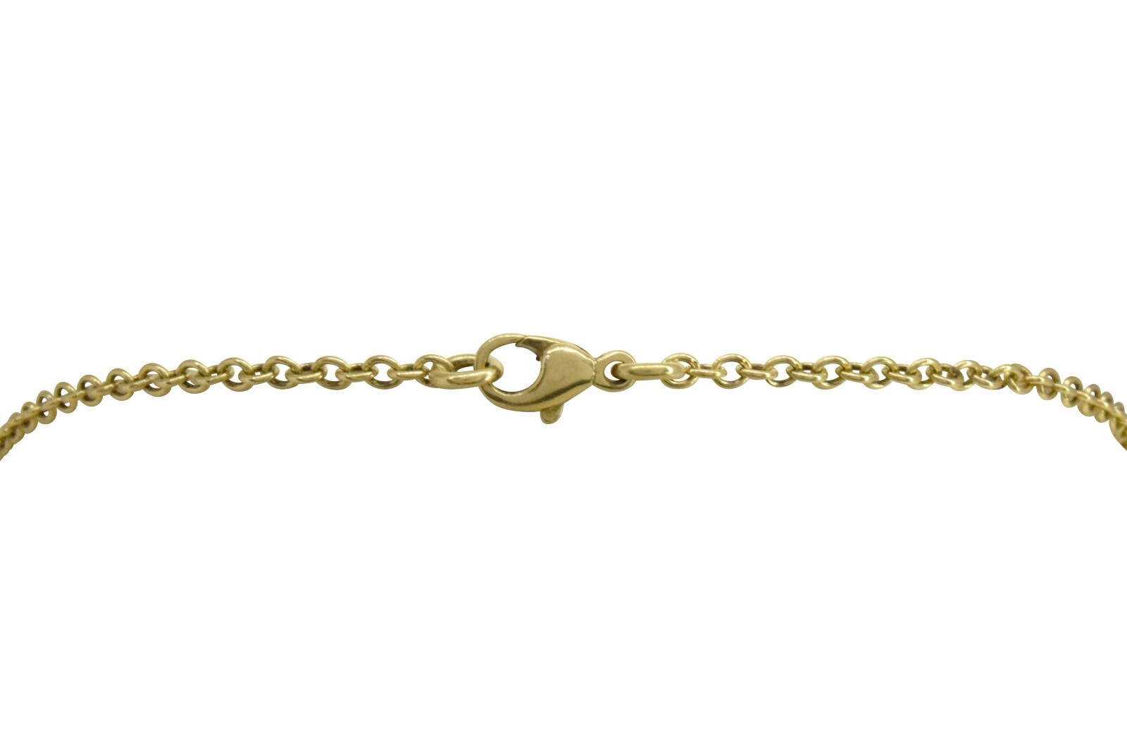 Ladies Dangle Charm Necklace 18K Yellow Gold 16.5"