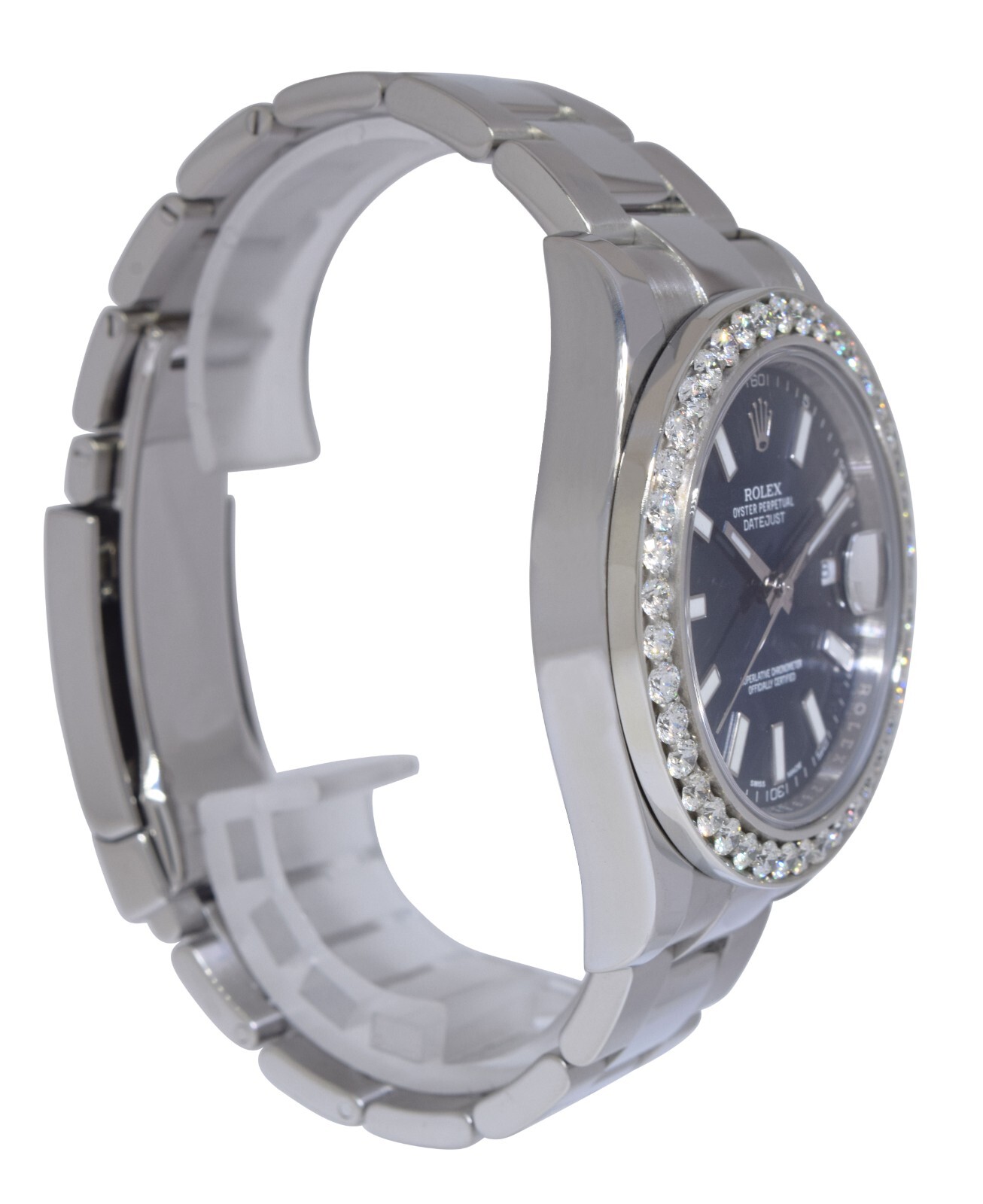 Rolex Datejust II Steel Blue Dial & Diamond Bezel 41mm Watch +Card '15 116300