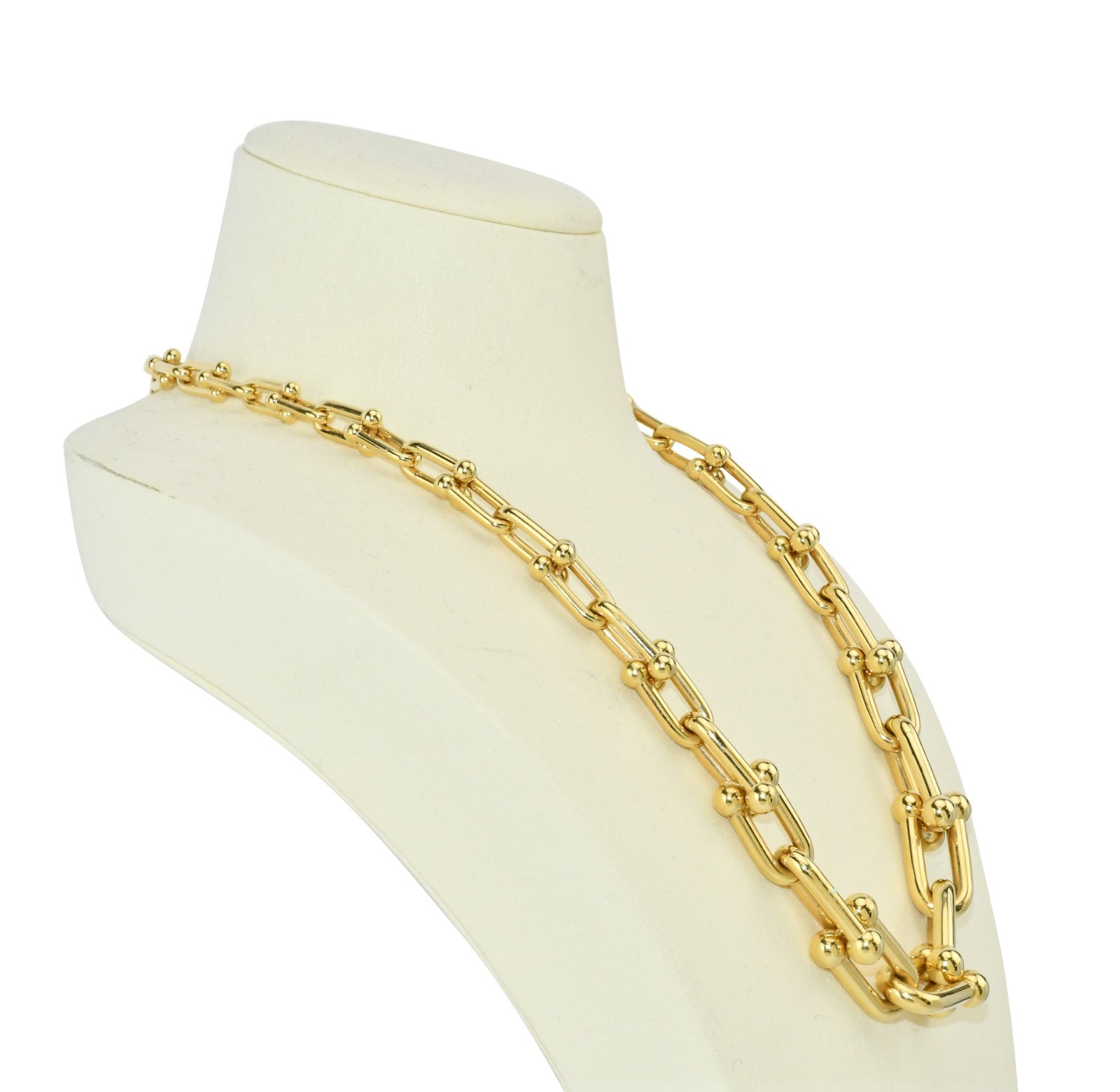 Tiffany & Co. HardWear 18k Yellow Gold Graduated Link Necklace Box 60153063