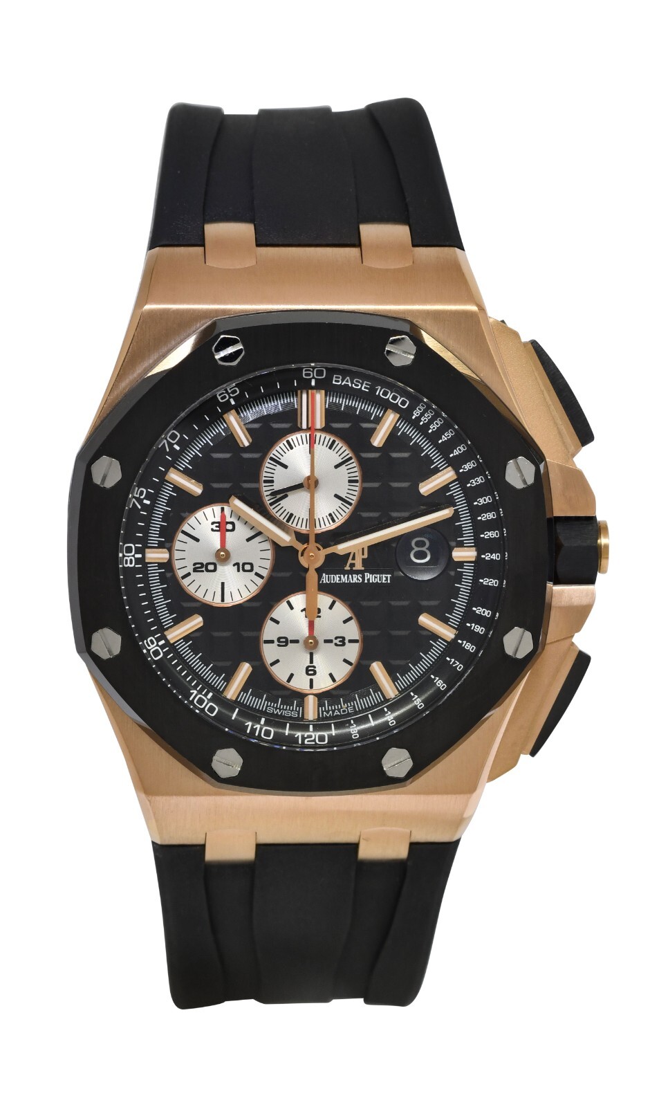 Audemars Piguet Royal Oak Offshore Chrono Rose Gold / Ceramic 44mm Watch 26401RO