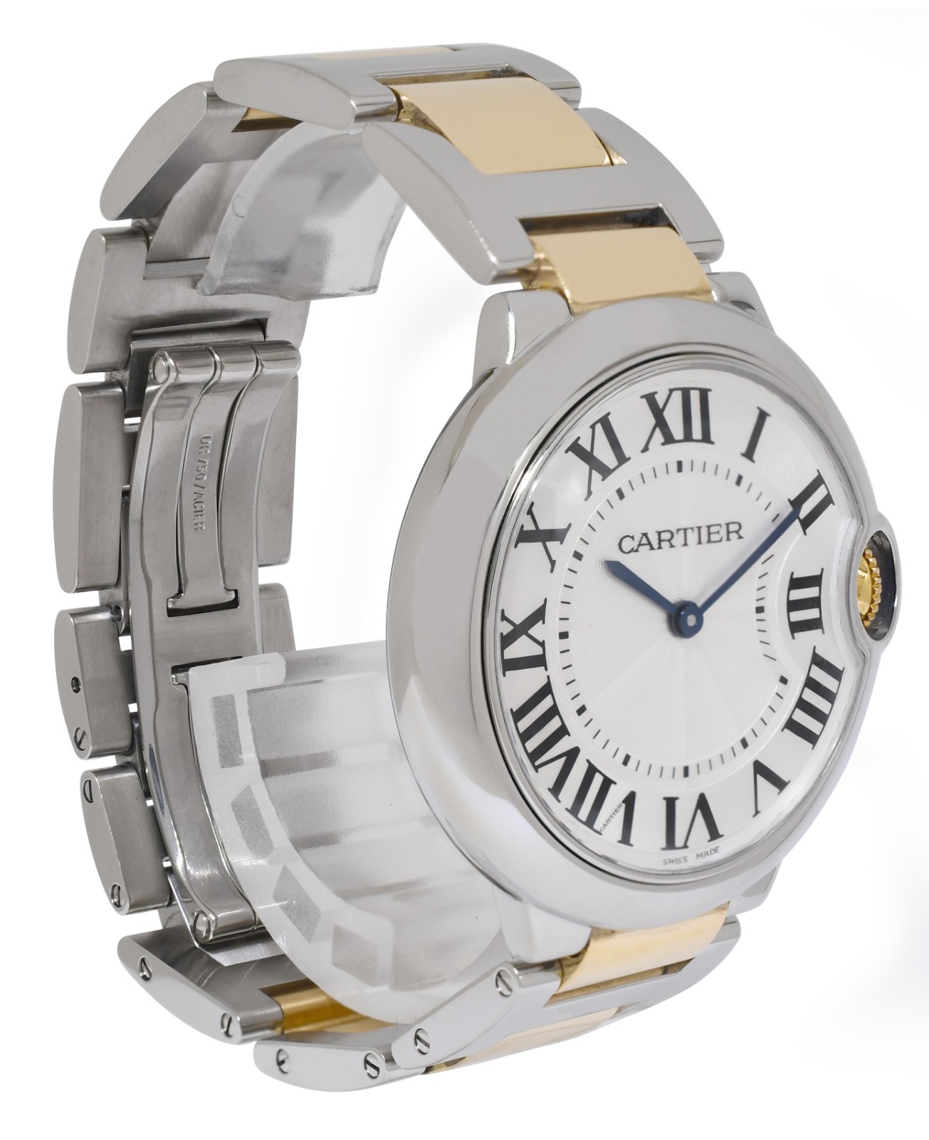 Cartier Ballon Bleu 36mm 18k Yellow Gold/Steel Quartz Watch W69008Z3 3005