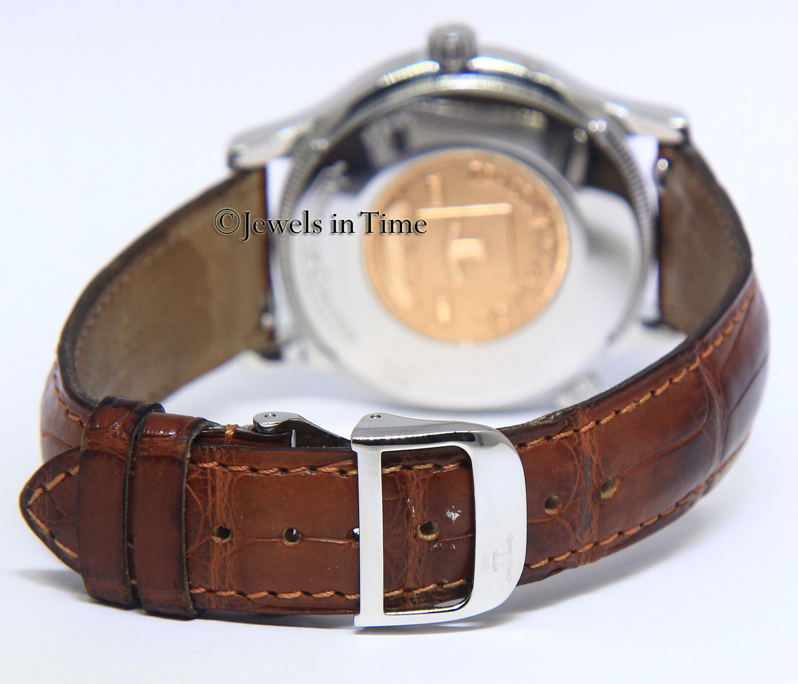 Jaeger LeCoultre Master Control Geographic Steel Mens Watch B/P 142.8.92