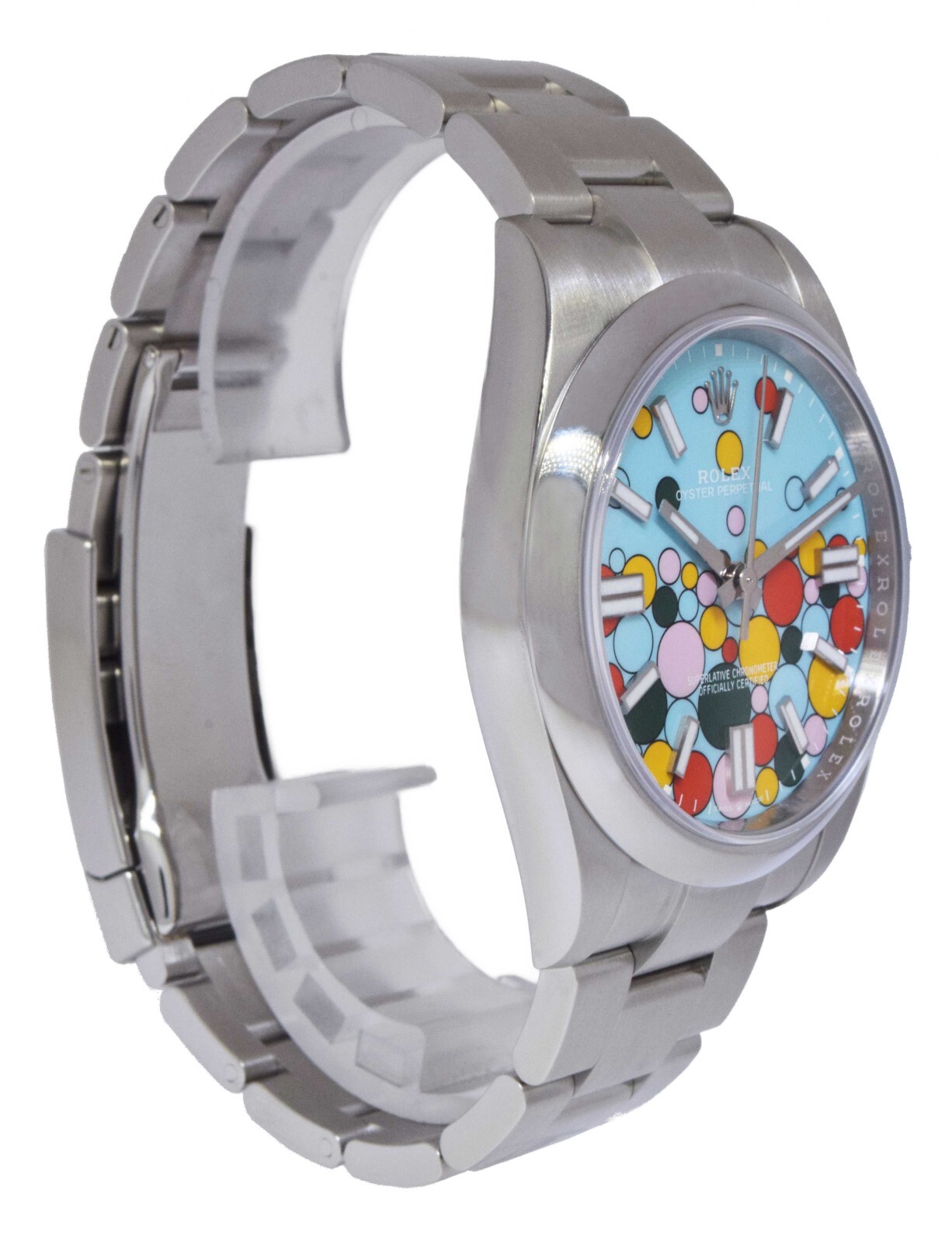 Rolex Oyster Perpetual 41 Steel Celebration Dial Mens Watch NEW B/P '23 124300