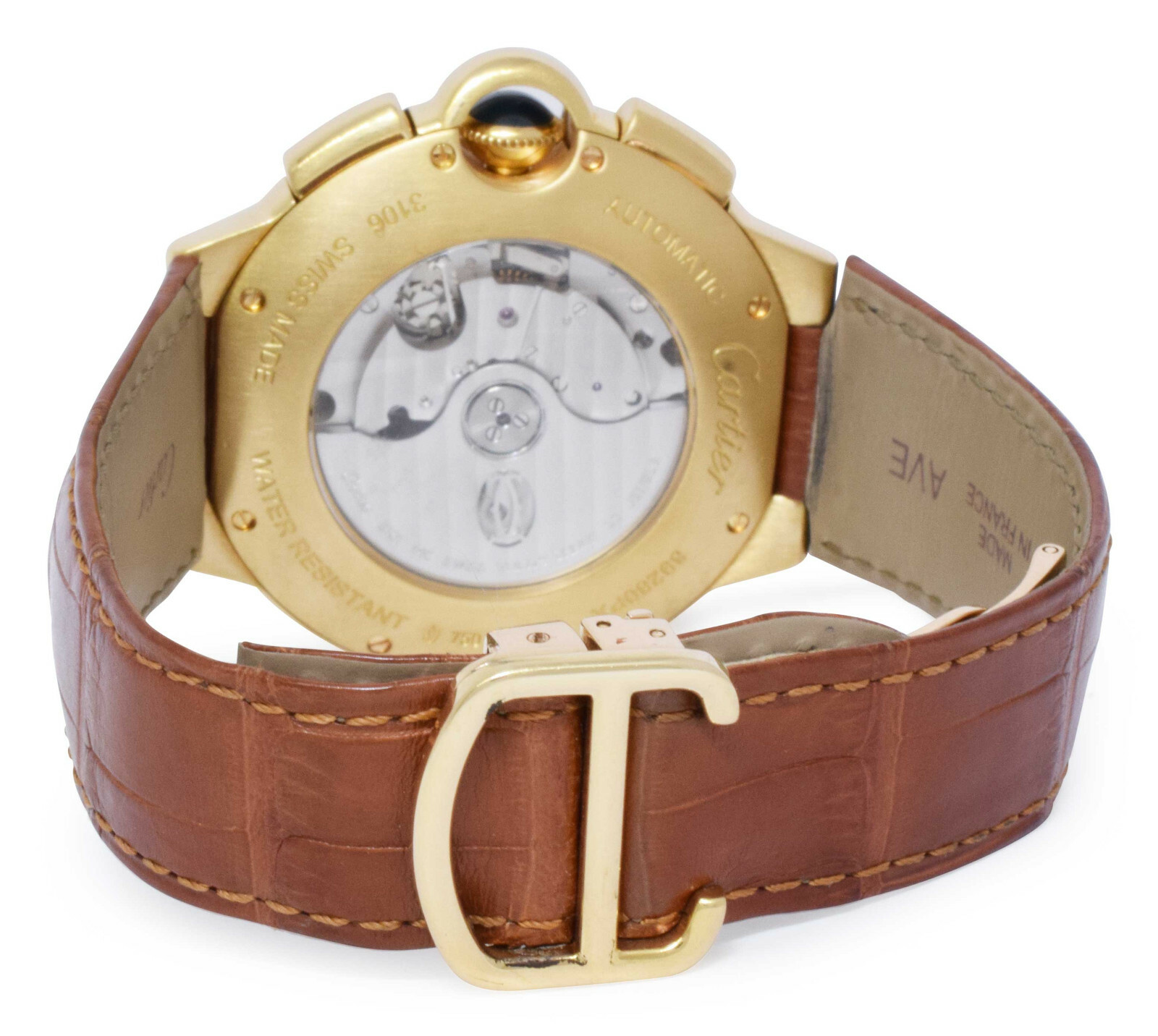 Cartier Ballon Bleu XL 44mm Chronograph 18k Yellow Gold Watch W6920007 3106 Cartier Ballon Bleu XL 44mm Chronograph 18k Yellow Gold Watch W6920007 3106