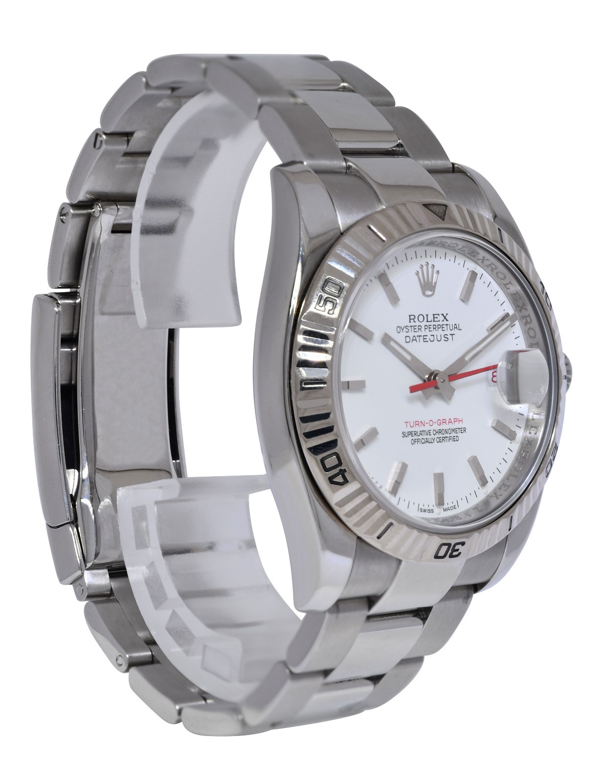 Rolex Datejust Turn-O-Graph Thunderbird Steel White/Red 36mm Watch Z 116264 Rolex Datejust Turn-O-Graph Thunderbird Steel White/Red 36mm Watch Z 116264