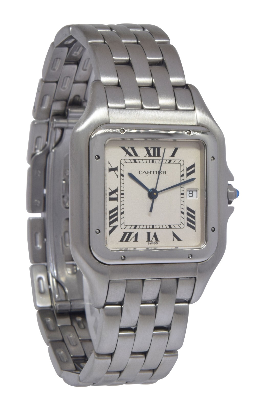 Cartier Panthere Jumbo Stainless Steel Silver Roman Dial Quartz Watch 1300 Cartier Panthere Jumbo Stainless Steel Silver Roman Dial Quartz Watch 1300