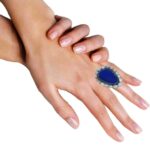 18k Rose Gold Multi Gemstone Ring Lapis Lazuli Sapphires & Aquamarine Size 8 18k Rose Gold Multi Gemstone Ring Lapis Lazuli Sapphires & Aquamarine Size 8