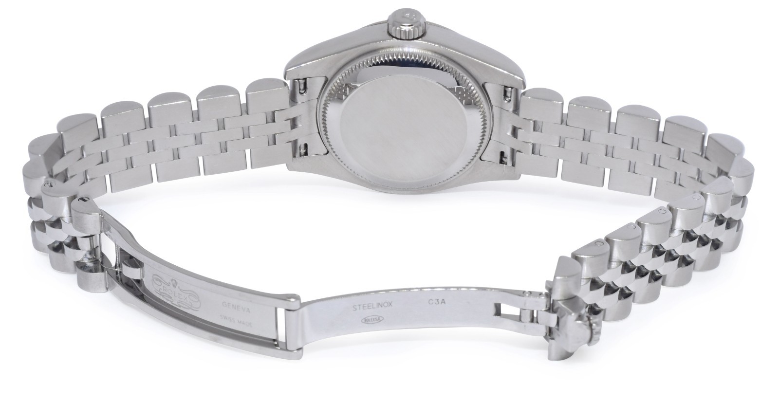 Rolex Datejust Steel/18k Gold Bezel White Diamond Dial 26mm Watch G 179174